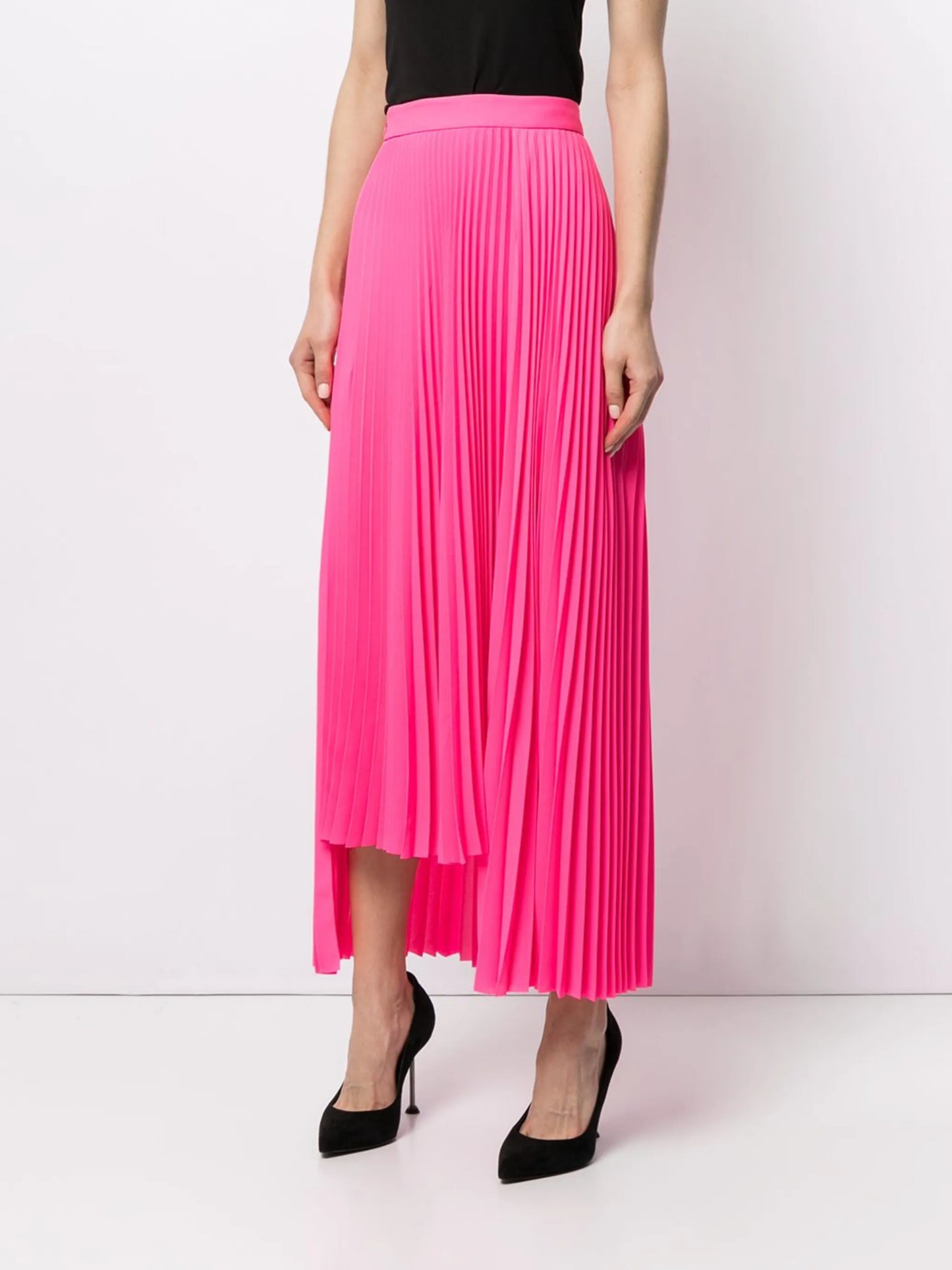 asymmetric pleated skirt