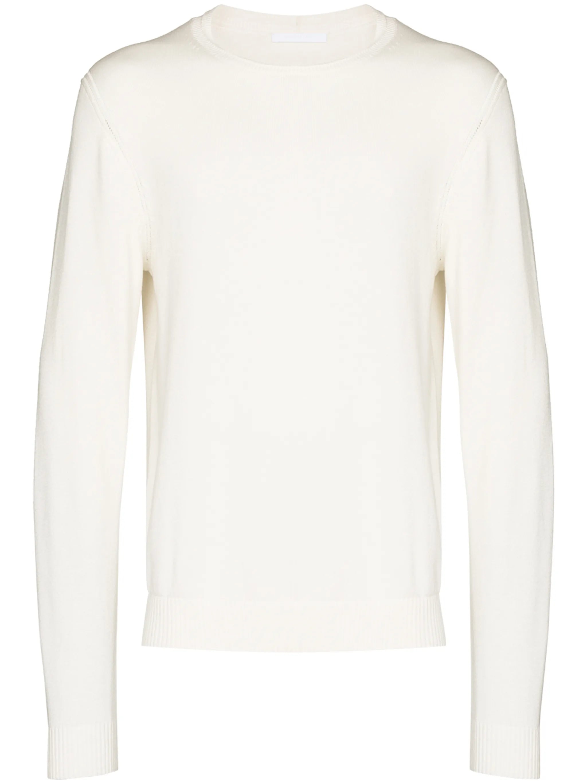embossed logo crewneck jumper