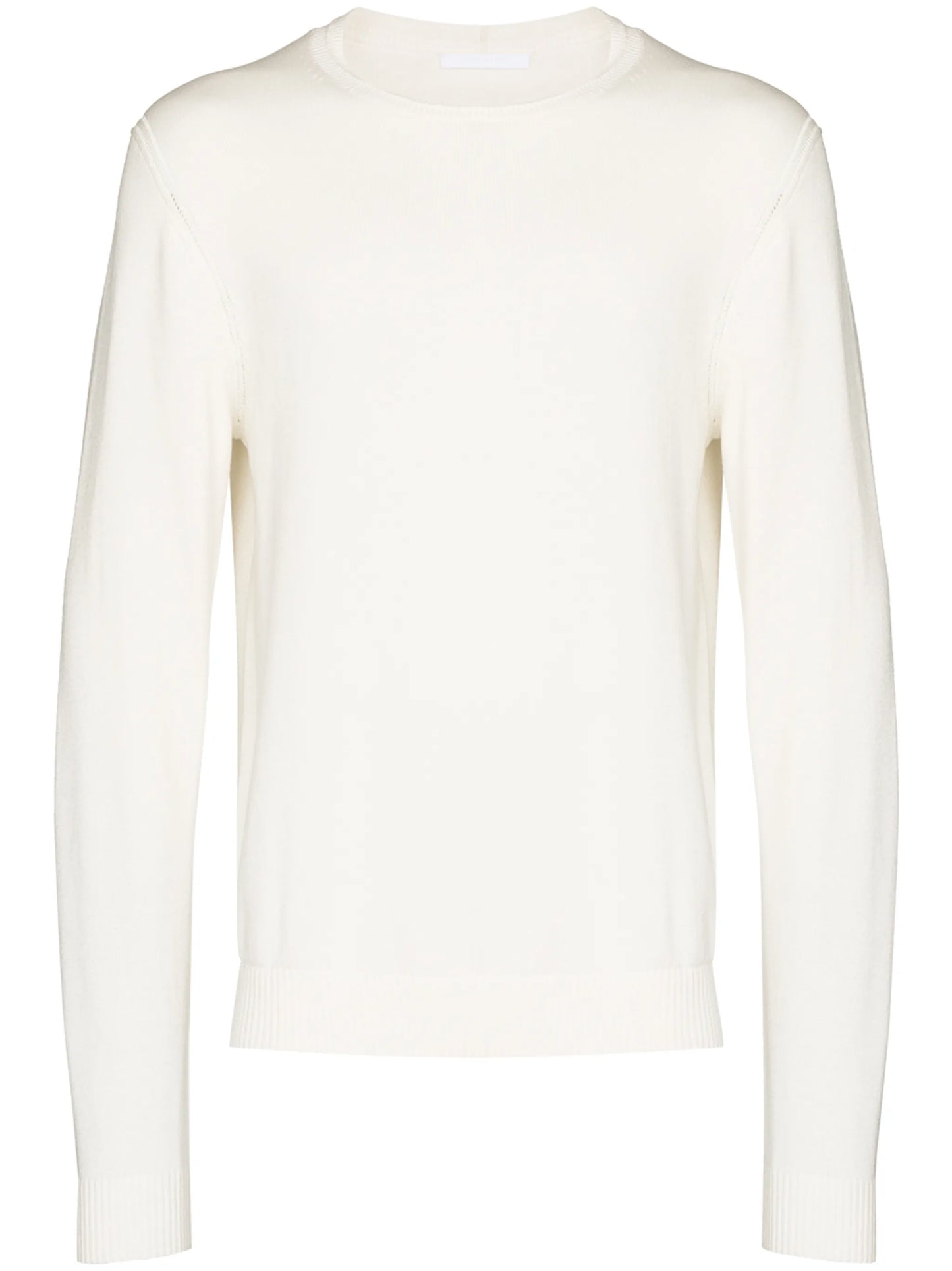 embossed logo crewneck jumper