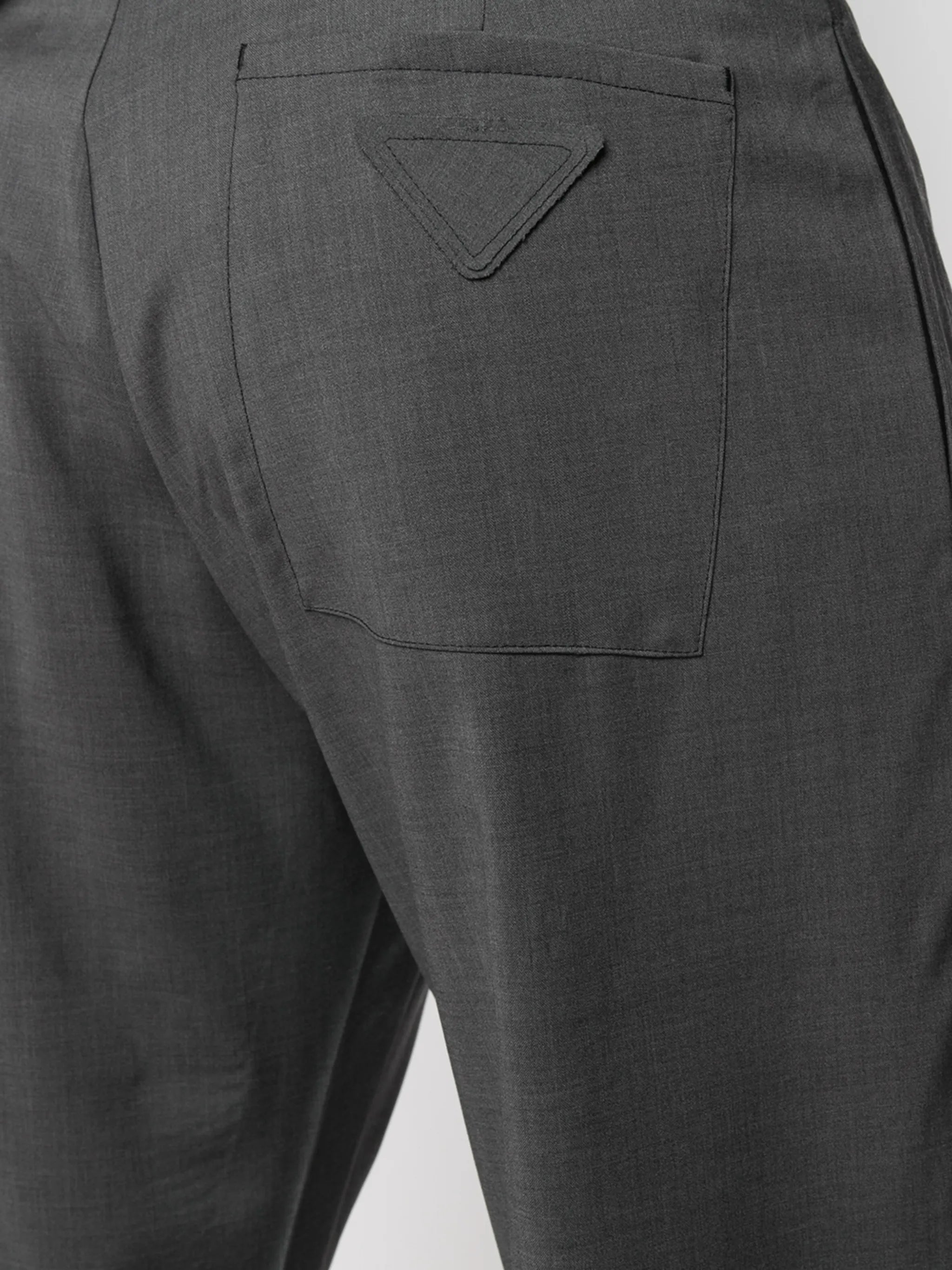 straight-leg wool trousers