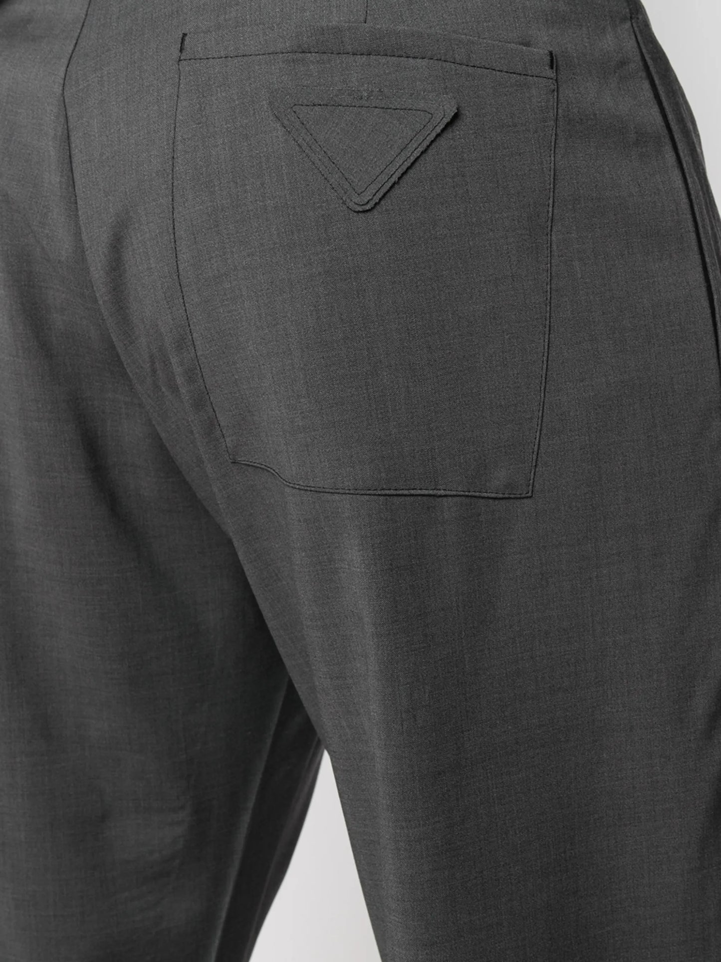 straight-leg wool trousers