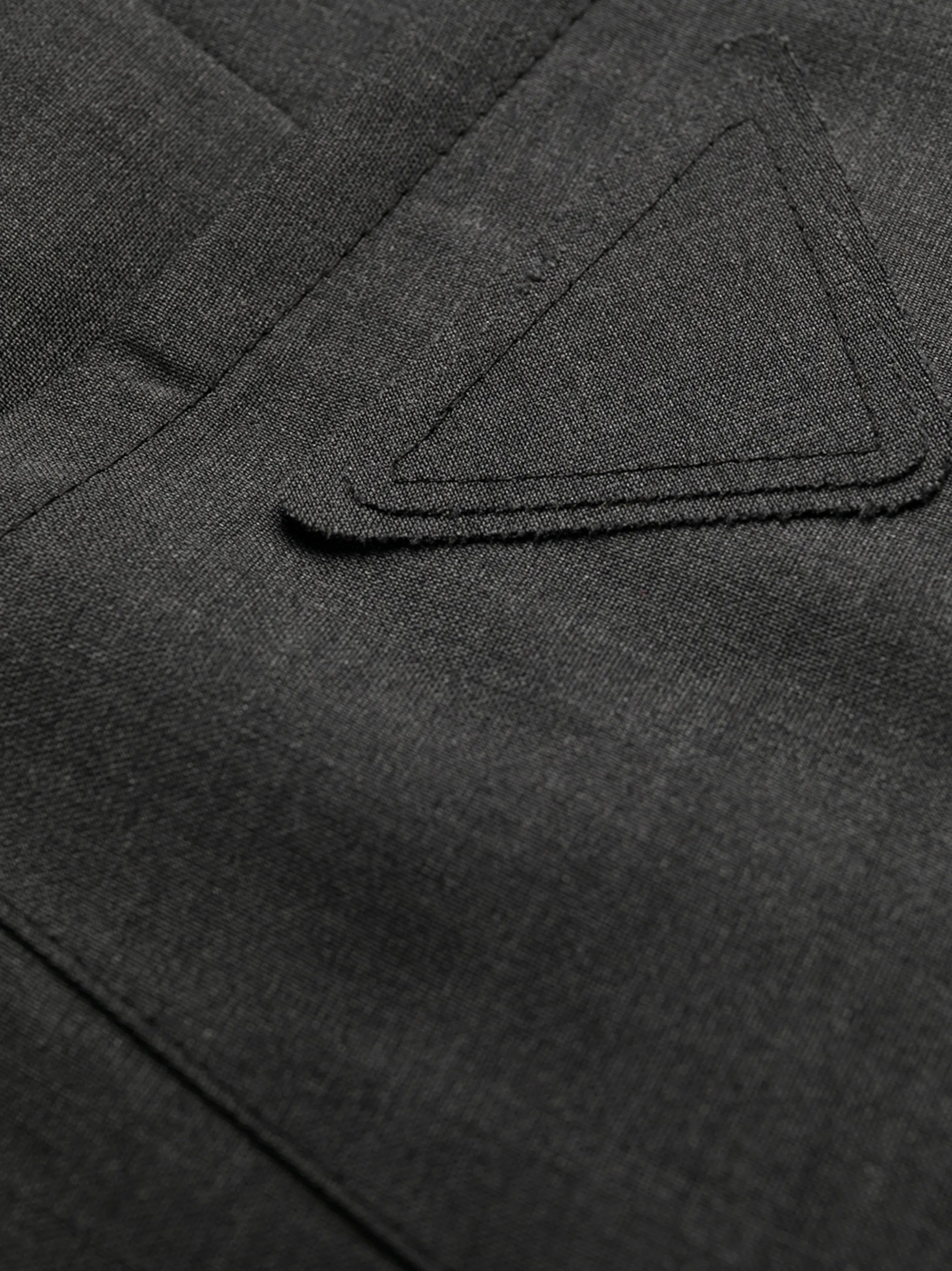 straight-leg wool trousers