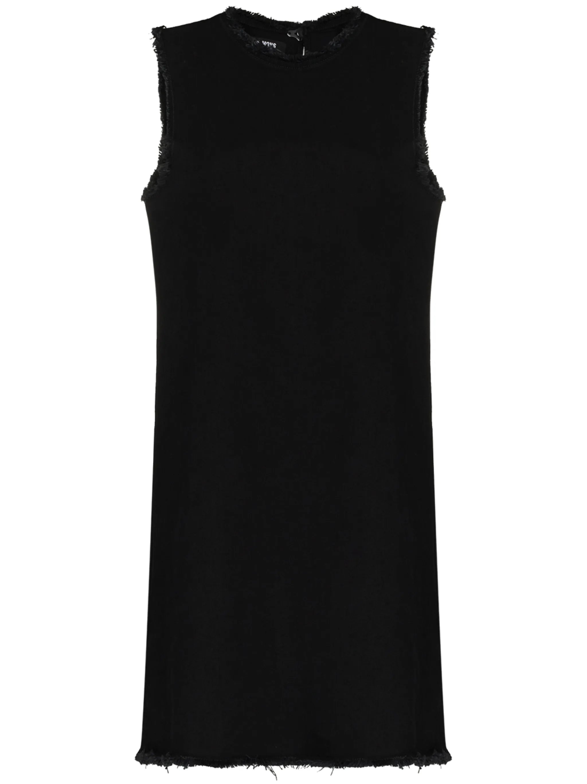 sleeveless denim minidress
