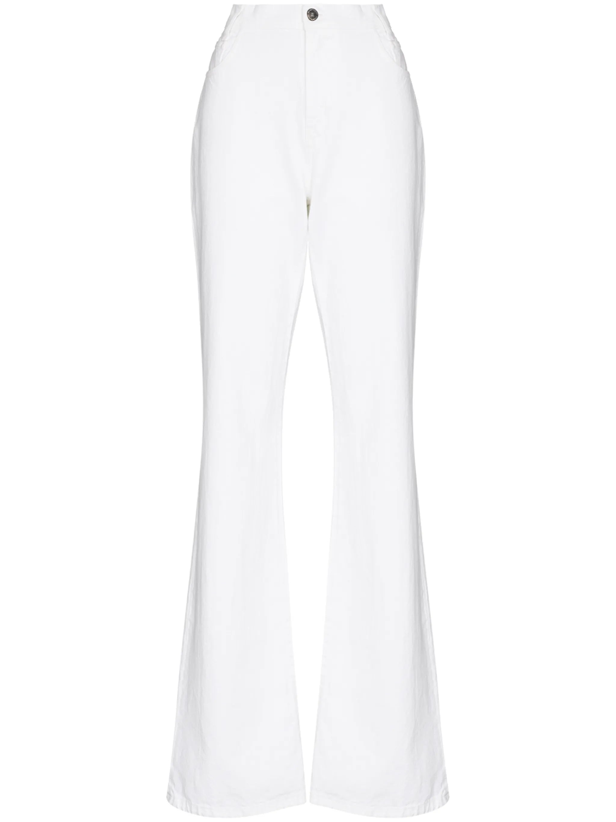 flared high-waisted jeans