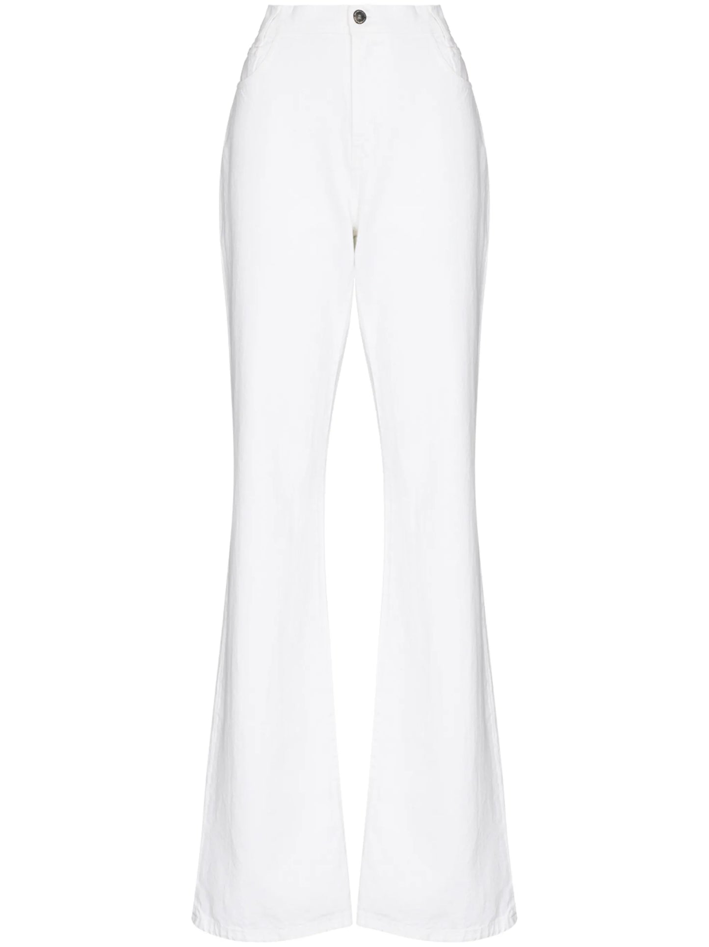 flared high-waisted jeans