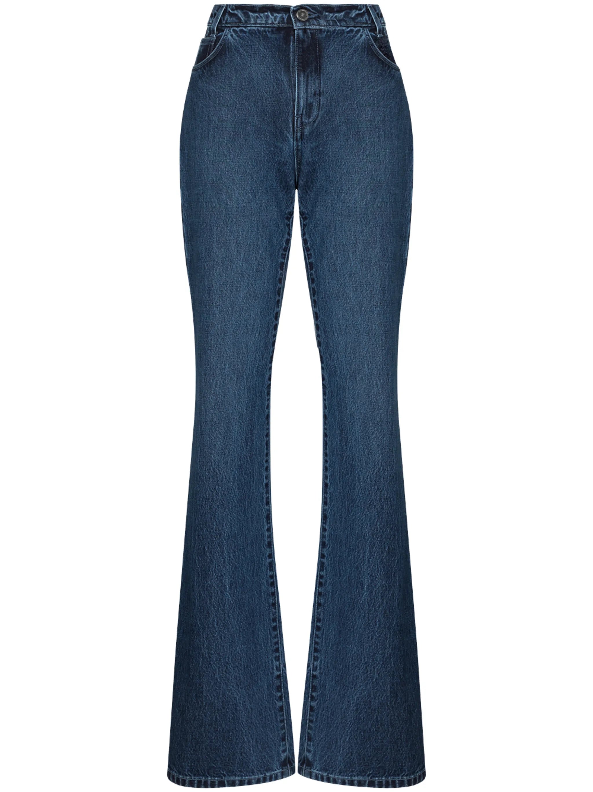 high-rise flared jeans