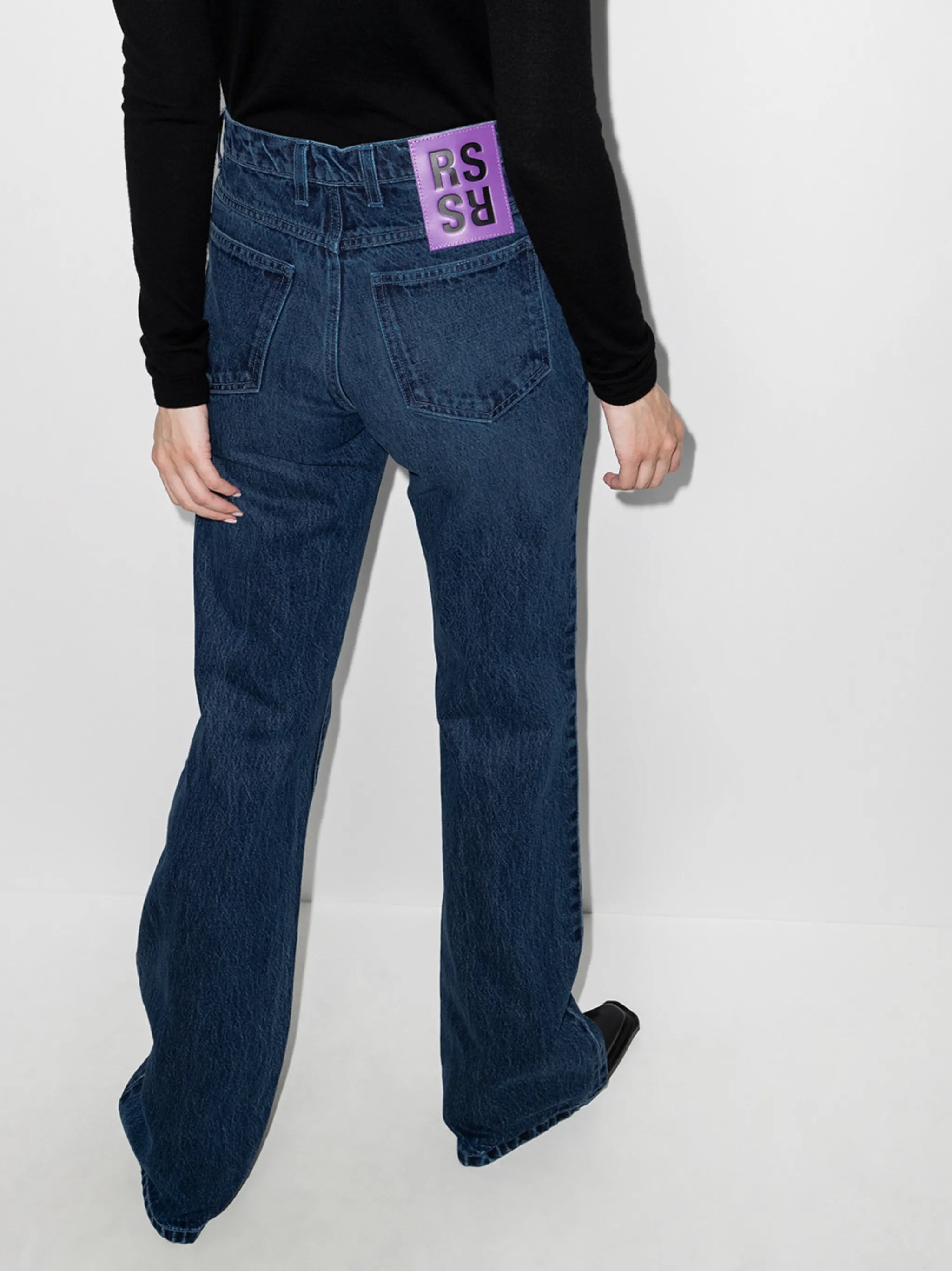 high-rise flared jeans