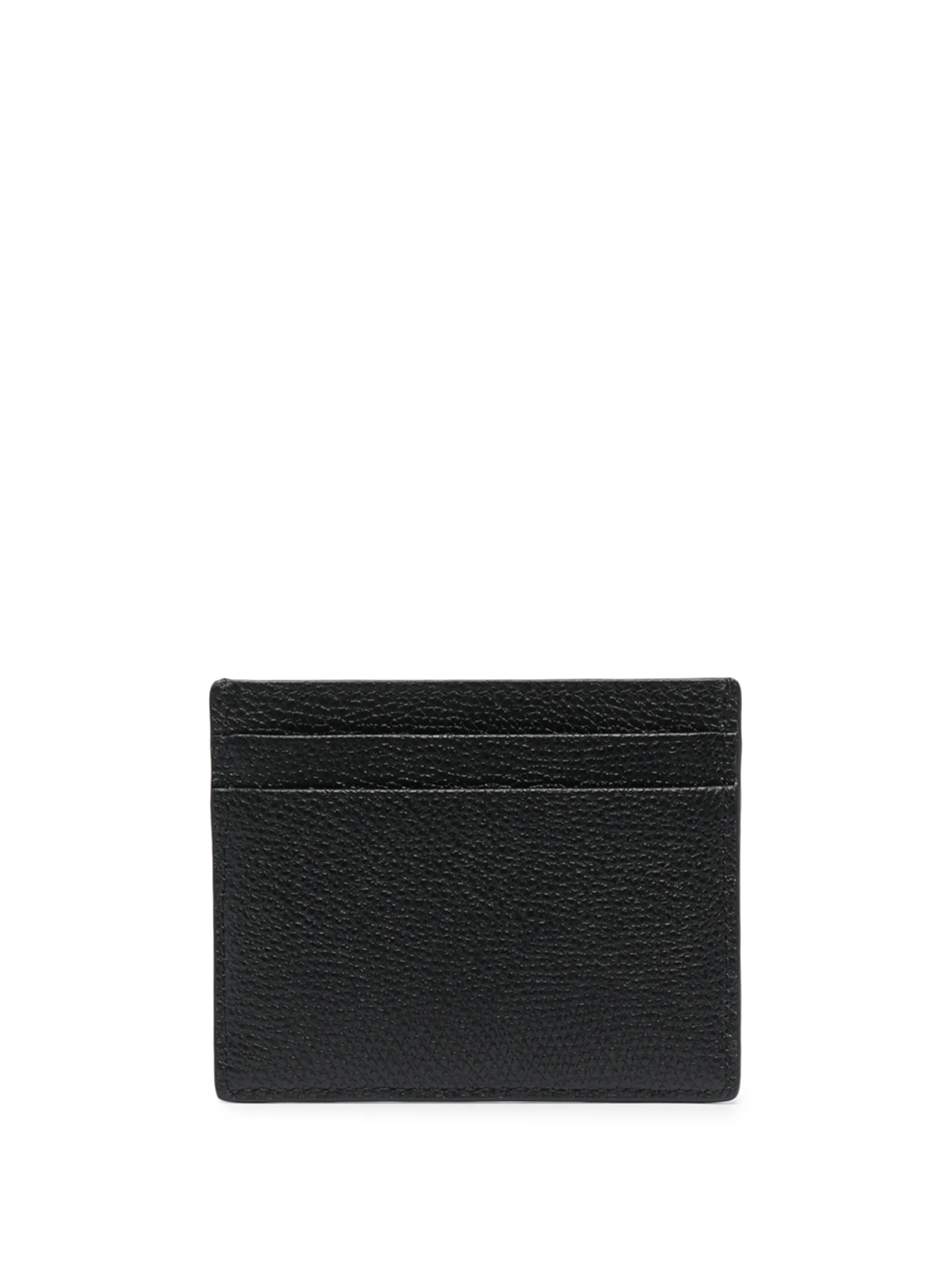 VLogo Signature pebbled card holder