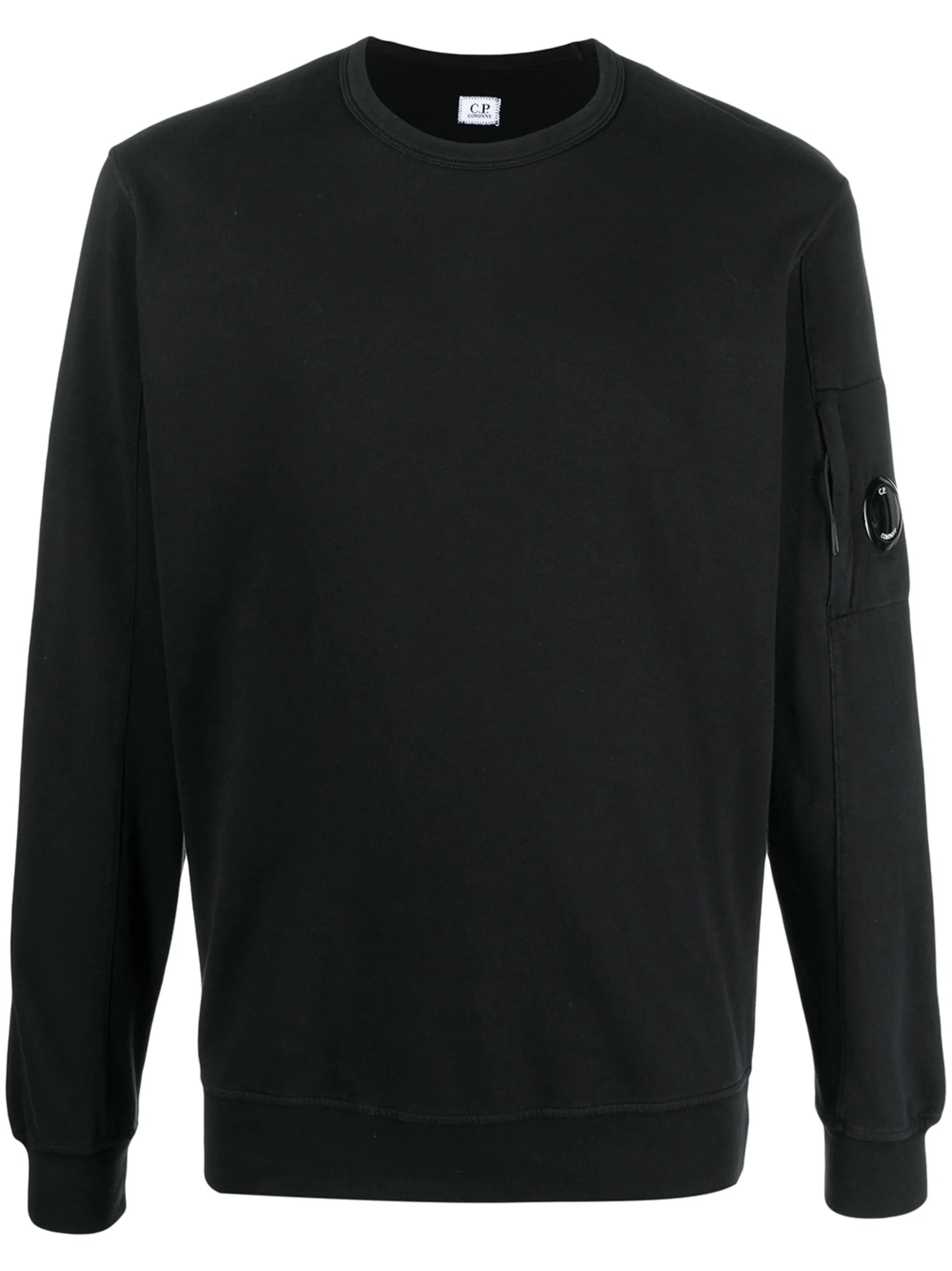 round neck sleeve logo sweatshirt
