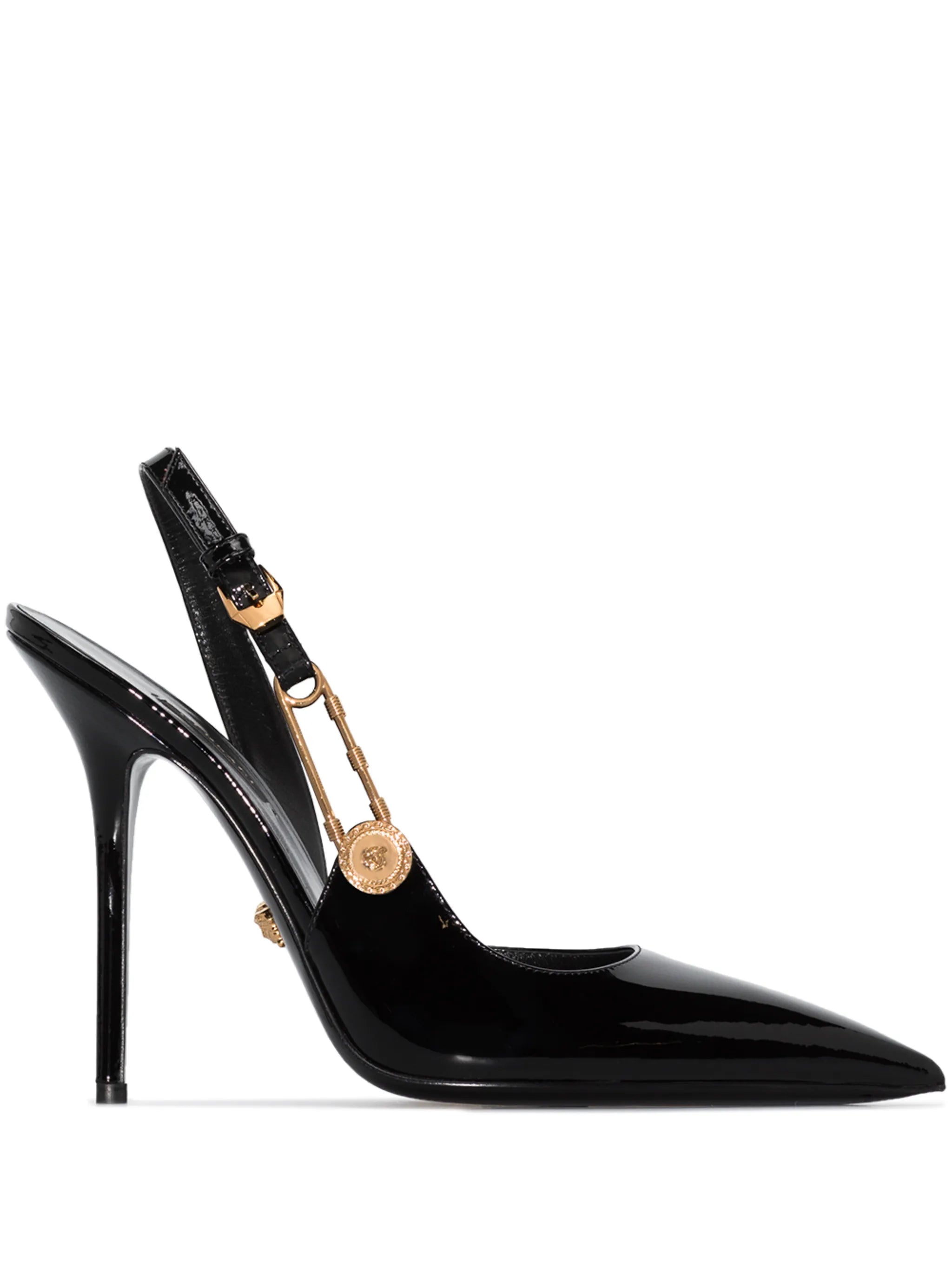 Safety-Pin 110mm slingback pumps