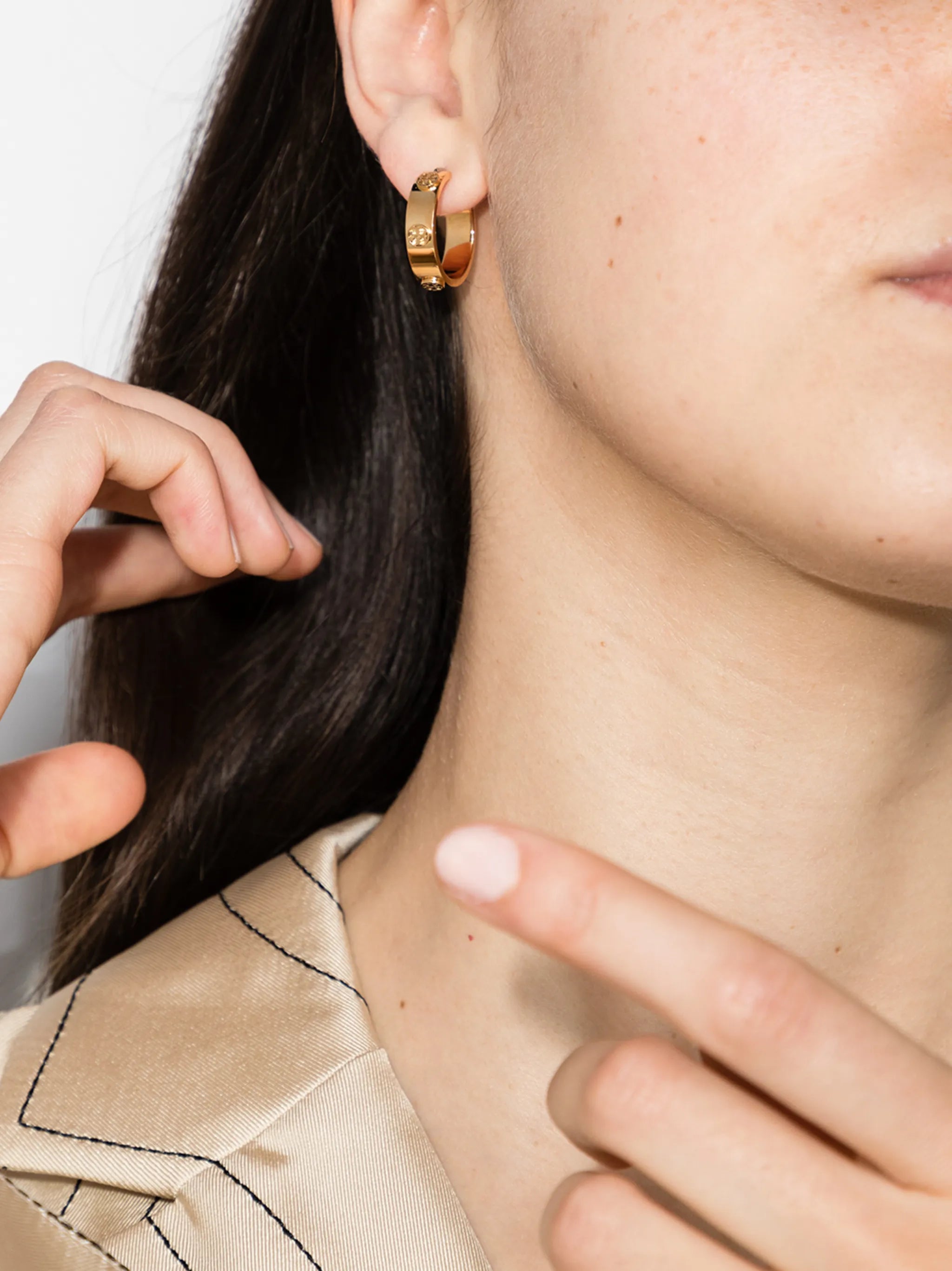 Miller stud hoop earrings
