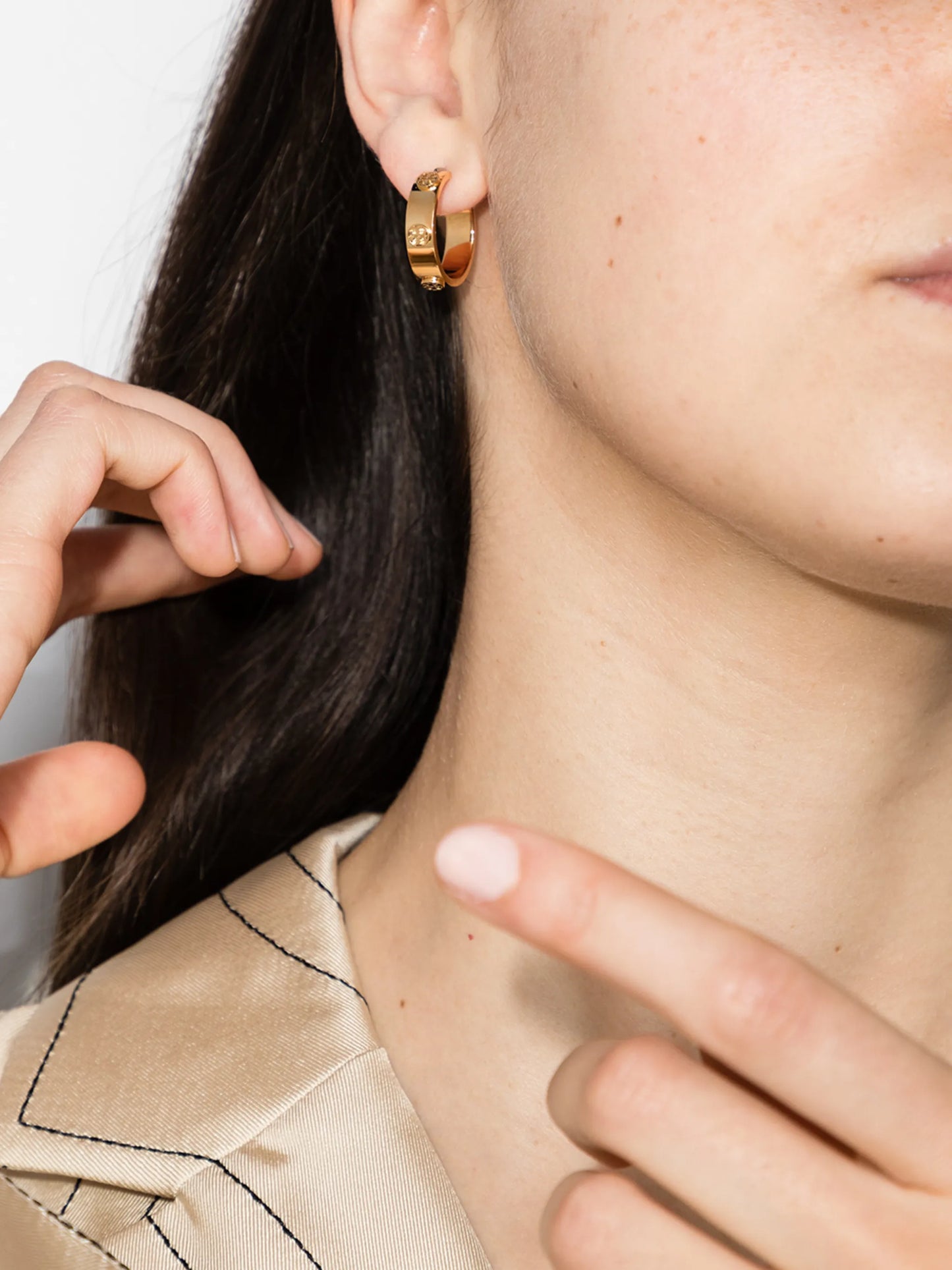 Miller stud hoop earrings