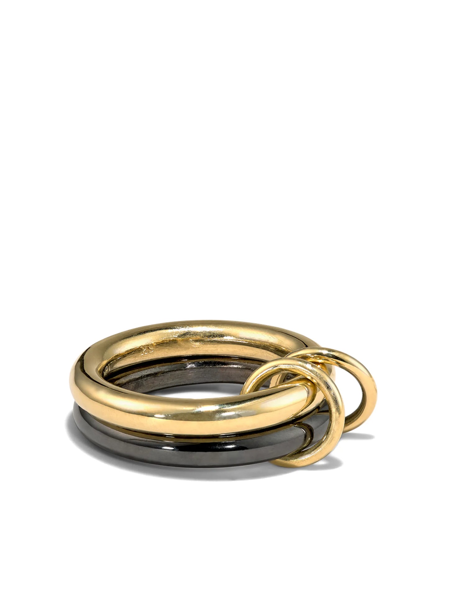 18kt yellow gold linked rings