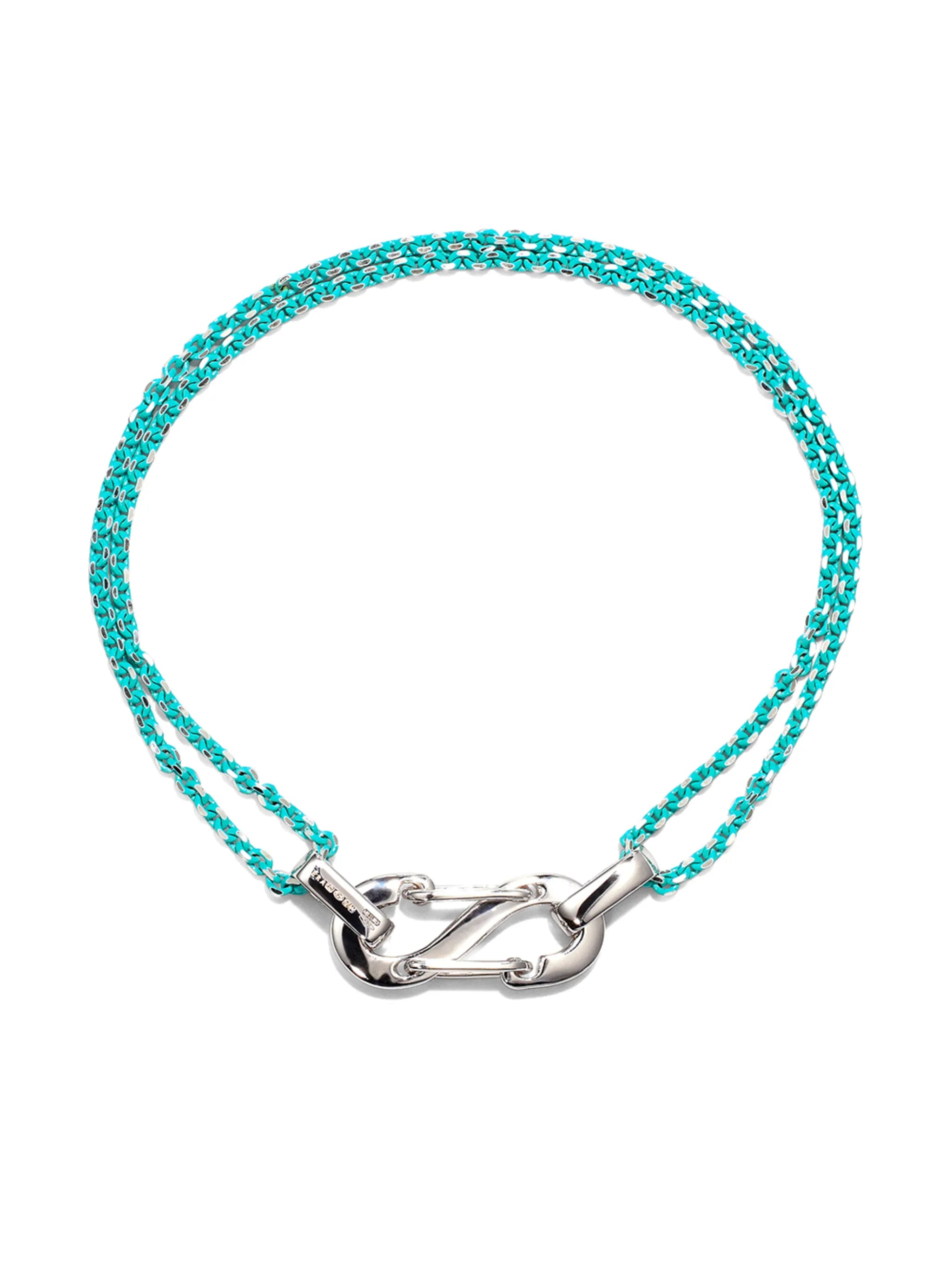 18kt white gold and enamel Romy bracelet