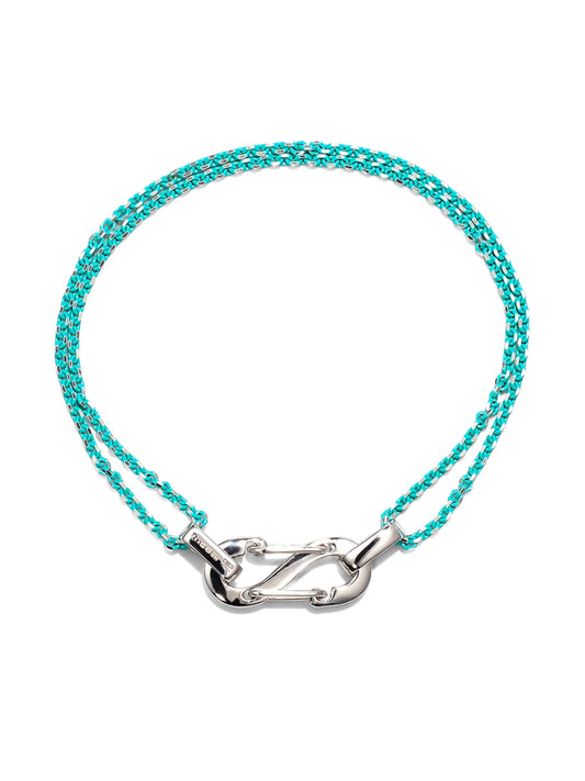 18kt white gold and enamel Romy bracelet
