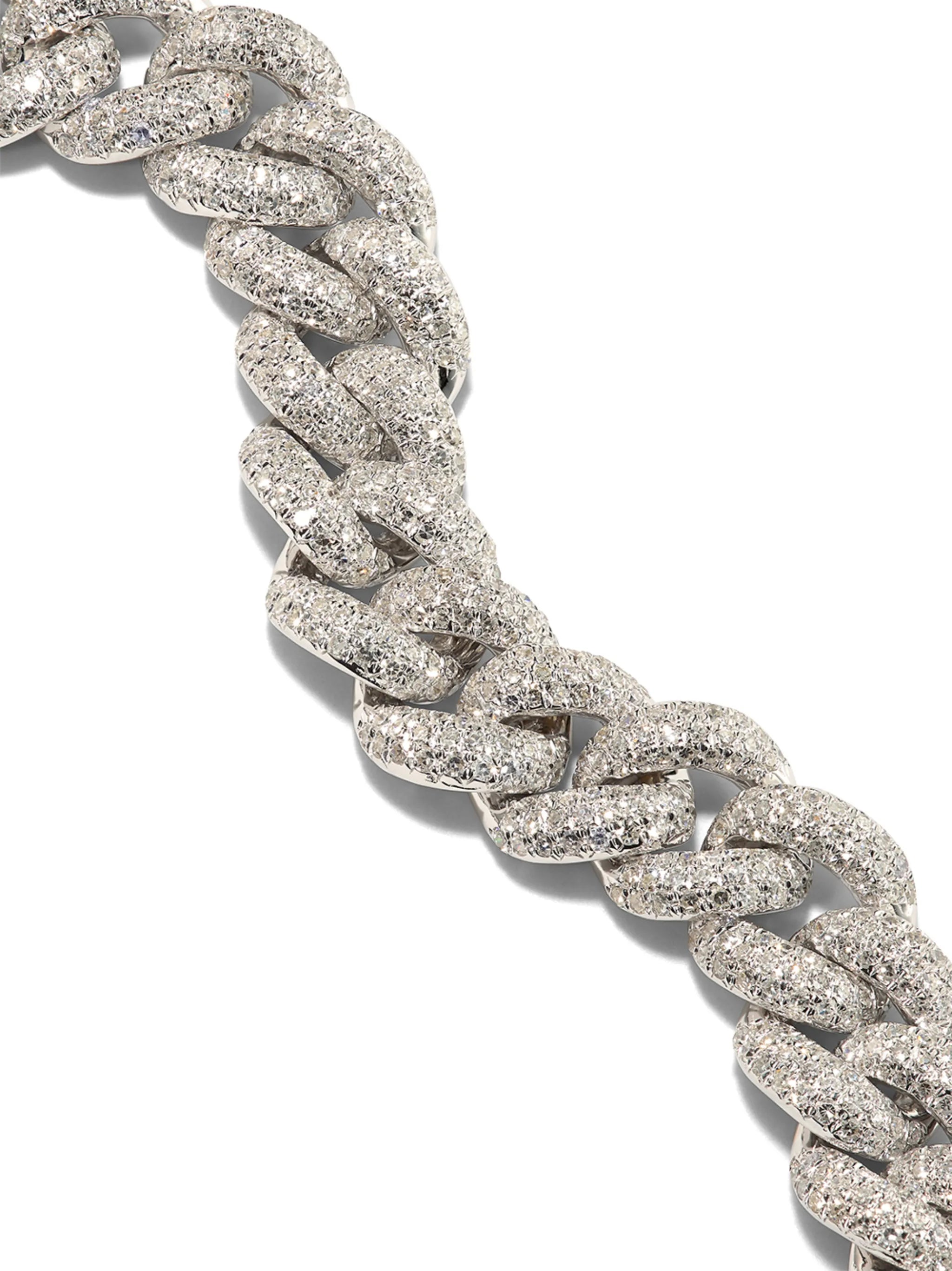 18kt yellow gold diamond chain bracelet