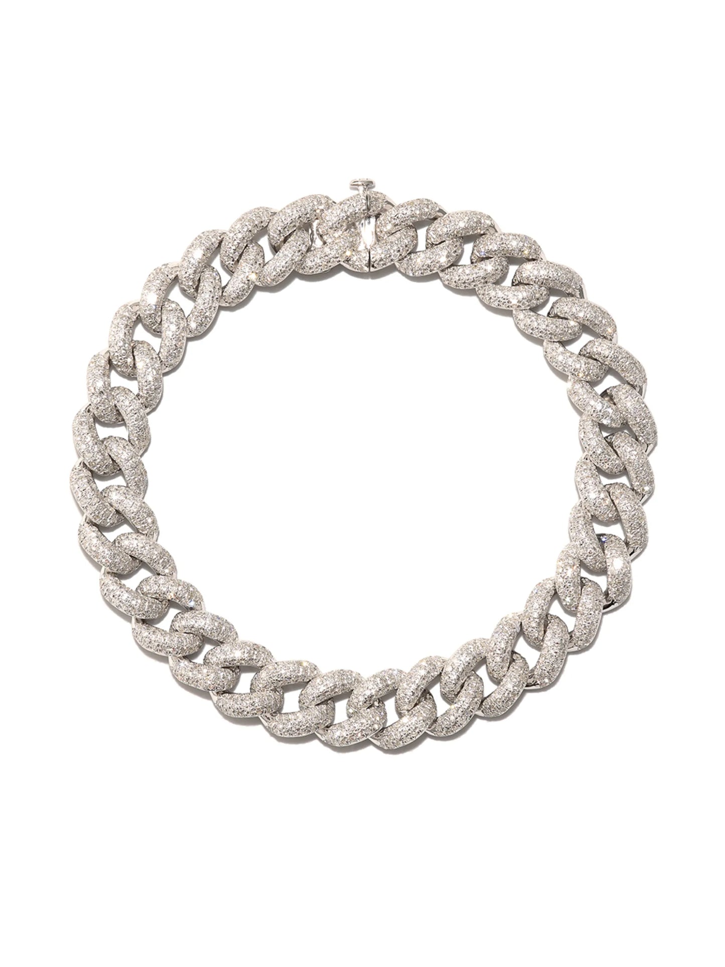18kt yellow gold diamond chain bracelet