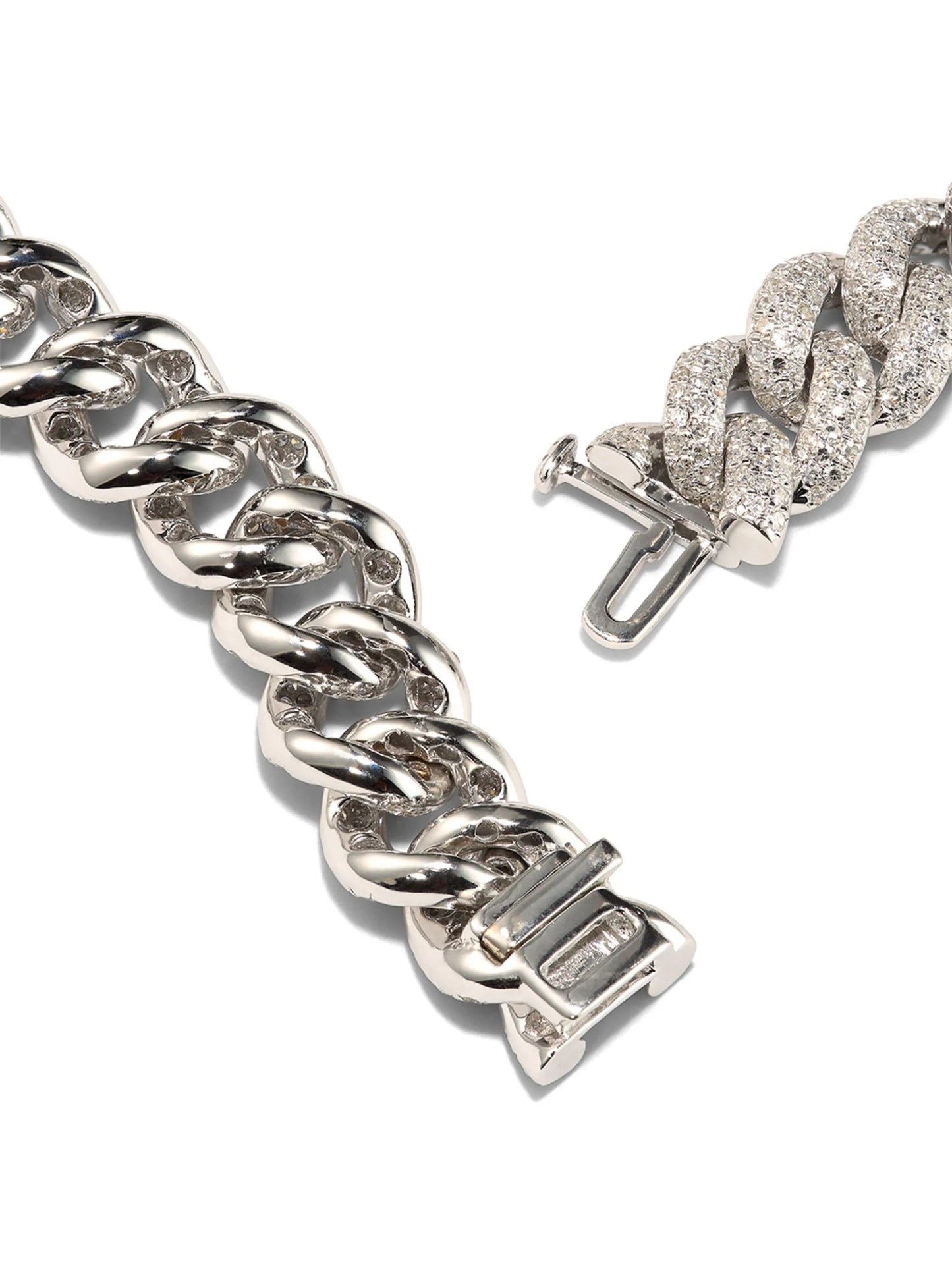 18kt yellow gold diamond chain bracelet