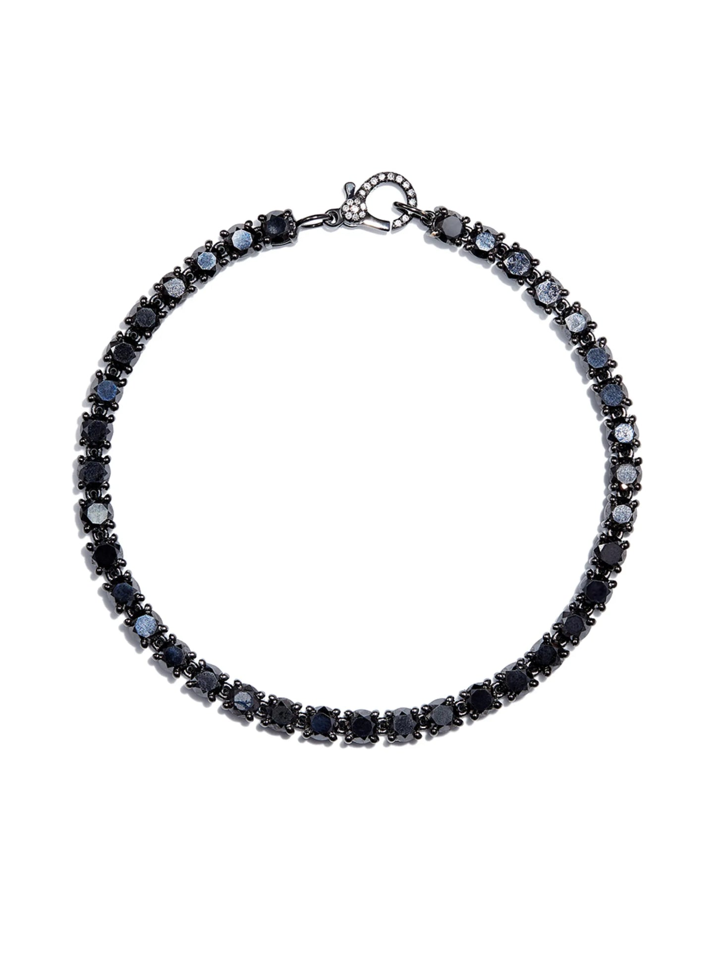 18K black gold tennis diamond bracelet