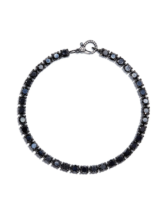 18K black gold tennis diamond bracelet