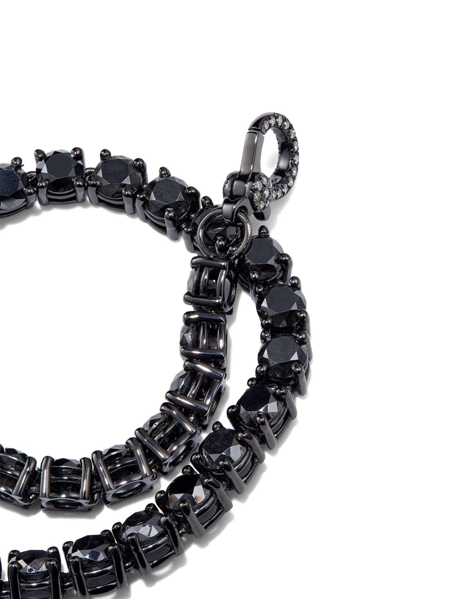 18K black gold tennis diamond bracelet