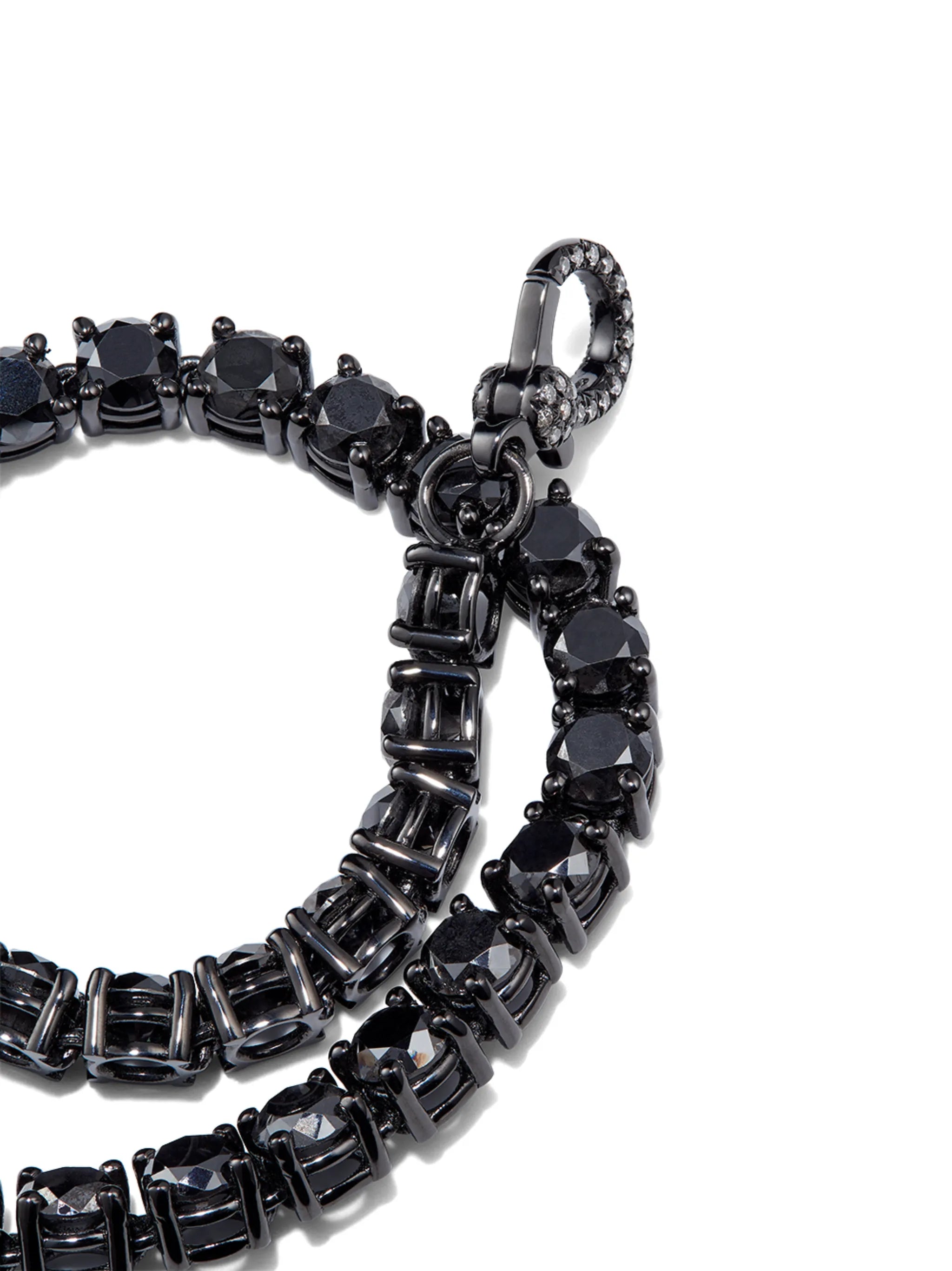 18K black gold tennis diamond bracelet