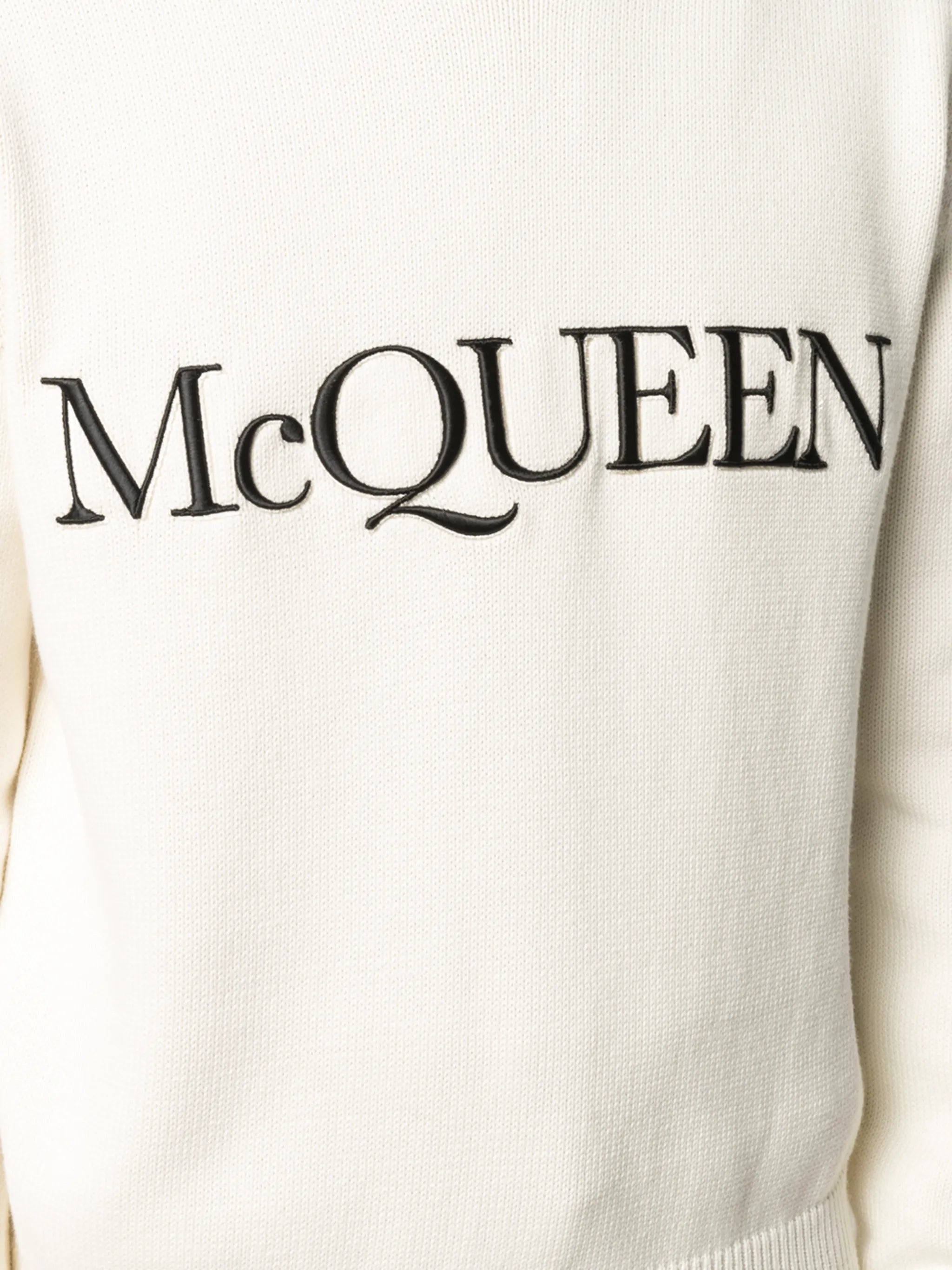 logo-embroidered knitted jumper