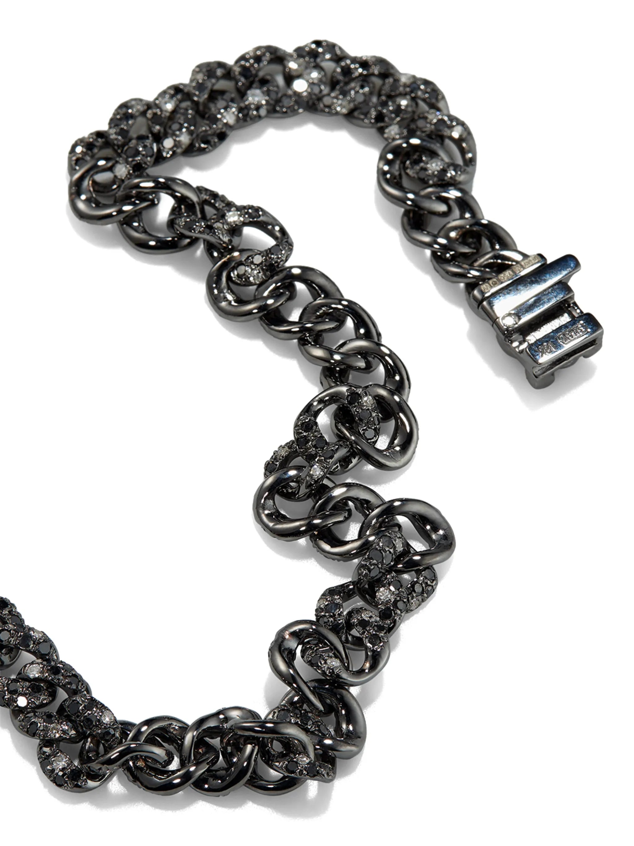18kt black gold diamond bracelet