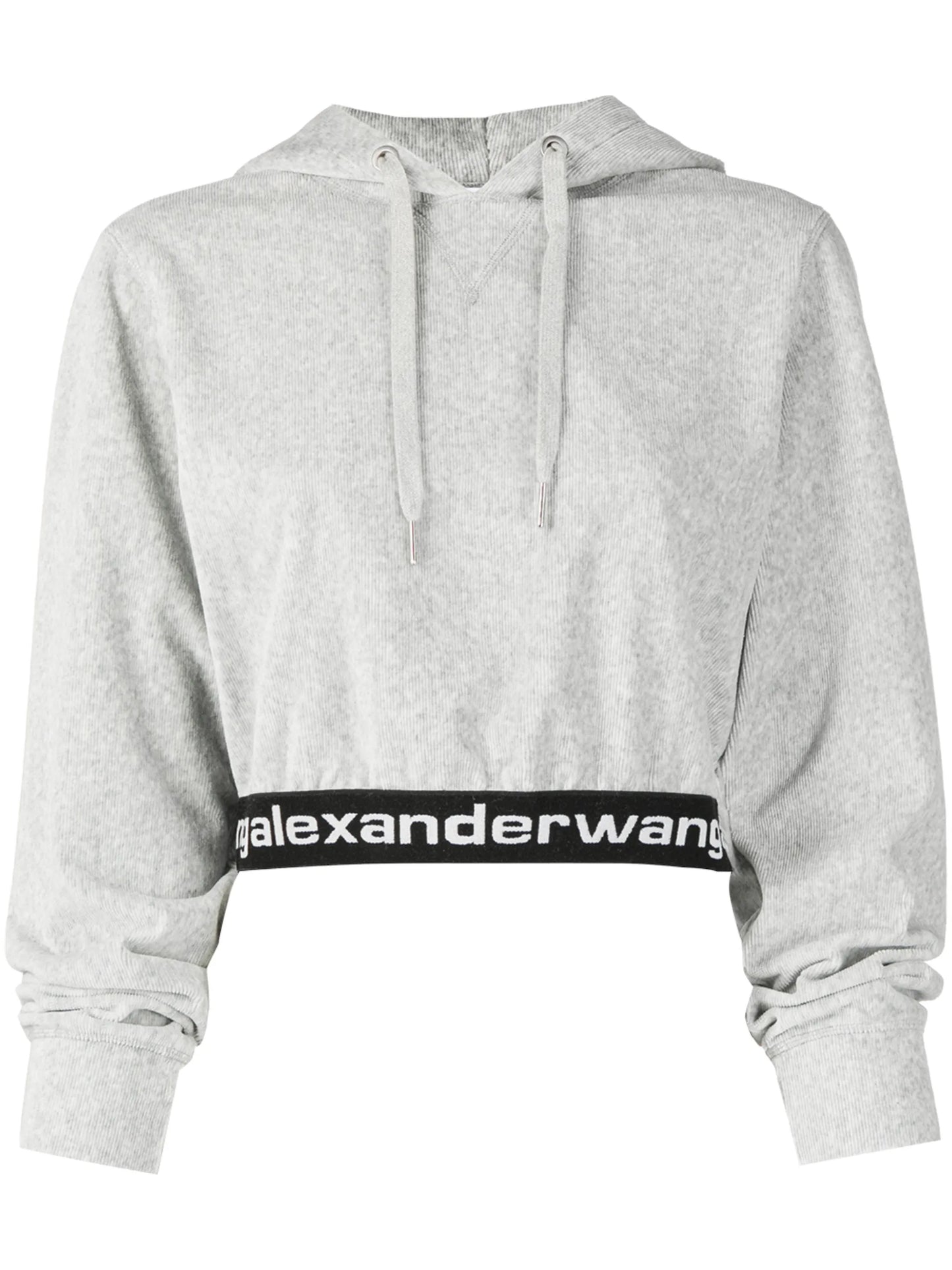 logo-print cropped hoodie