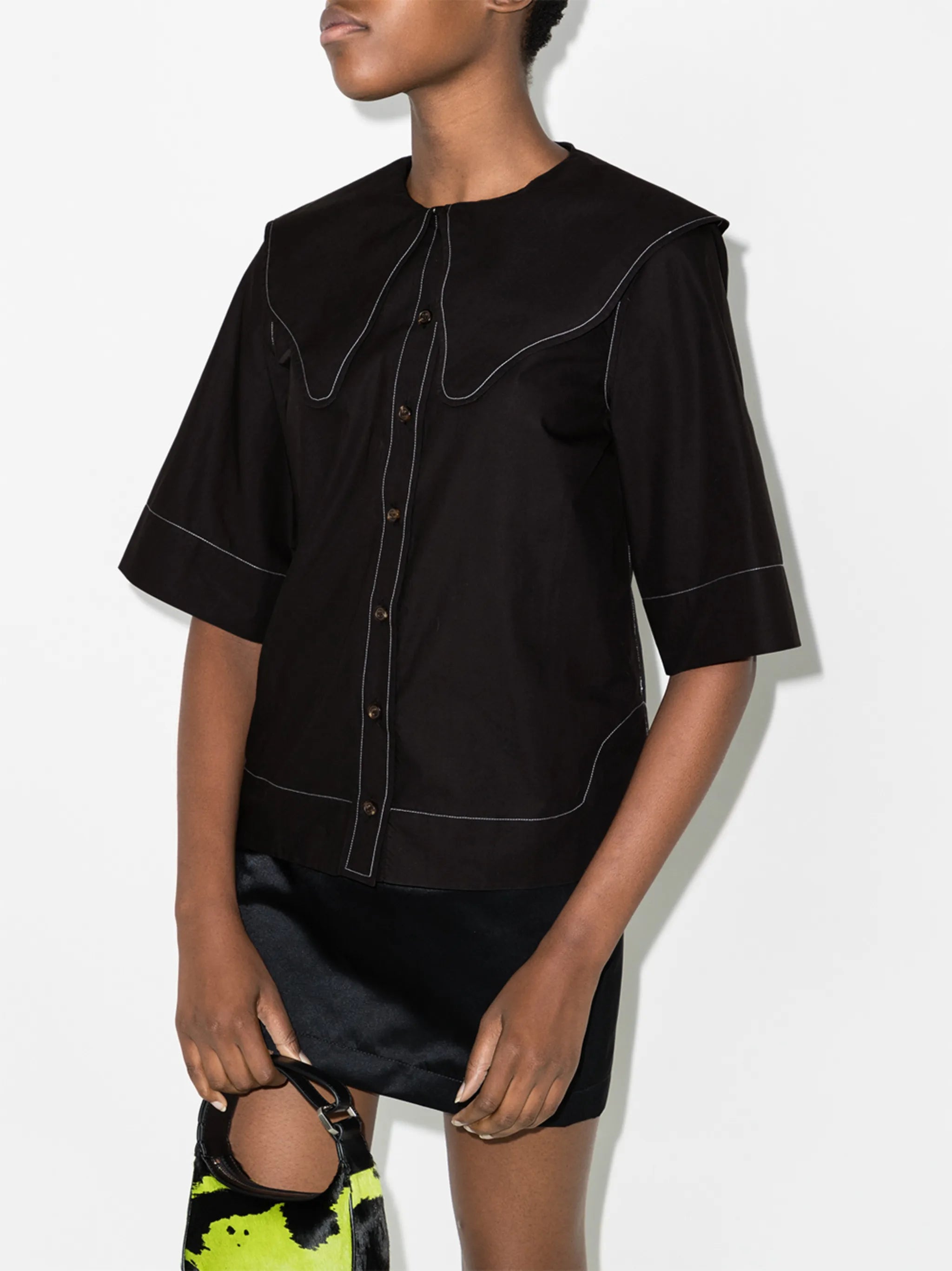 big scallop collar blouse