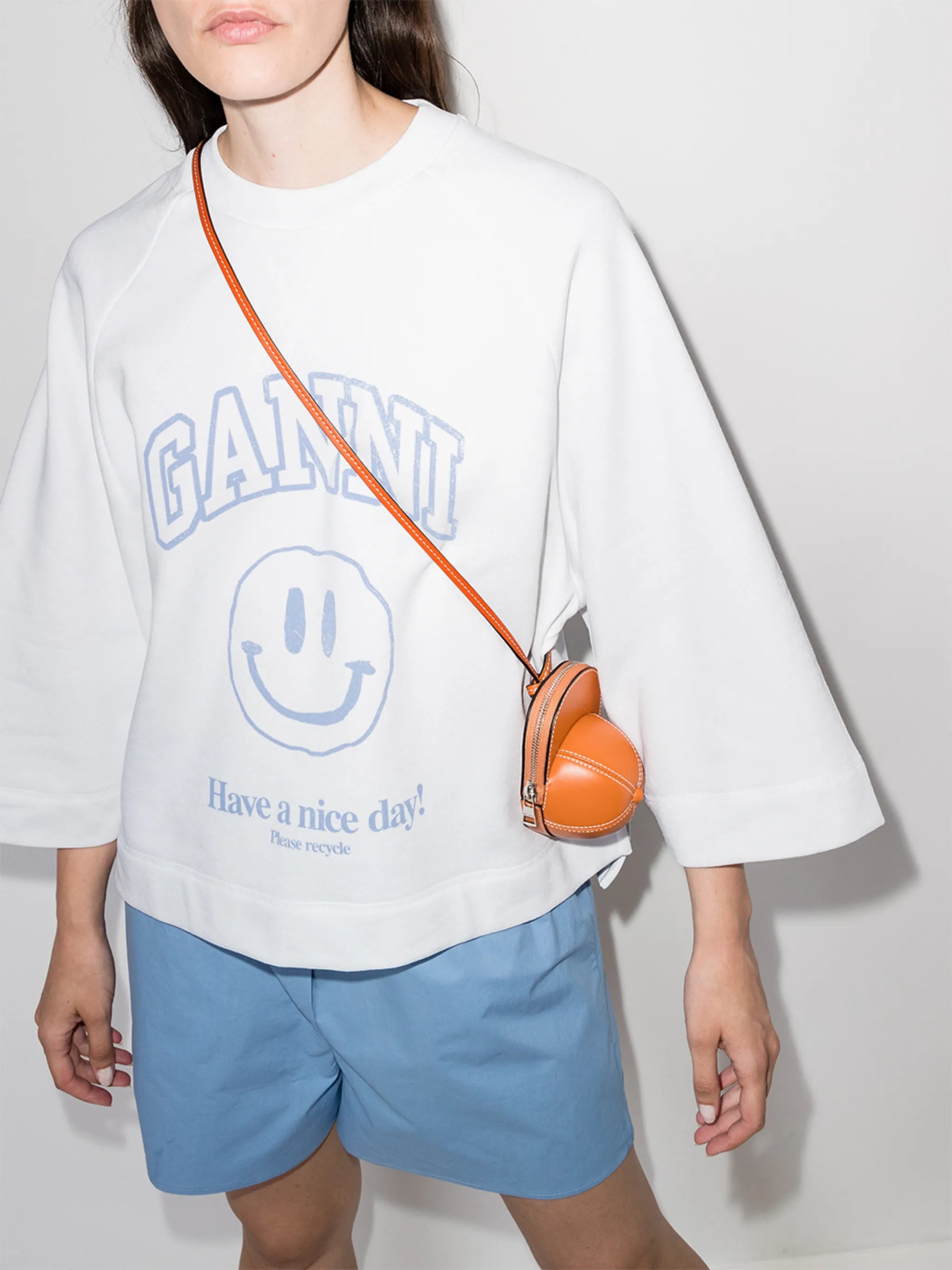 oversize ganni smiley top