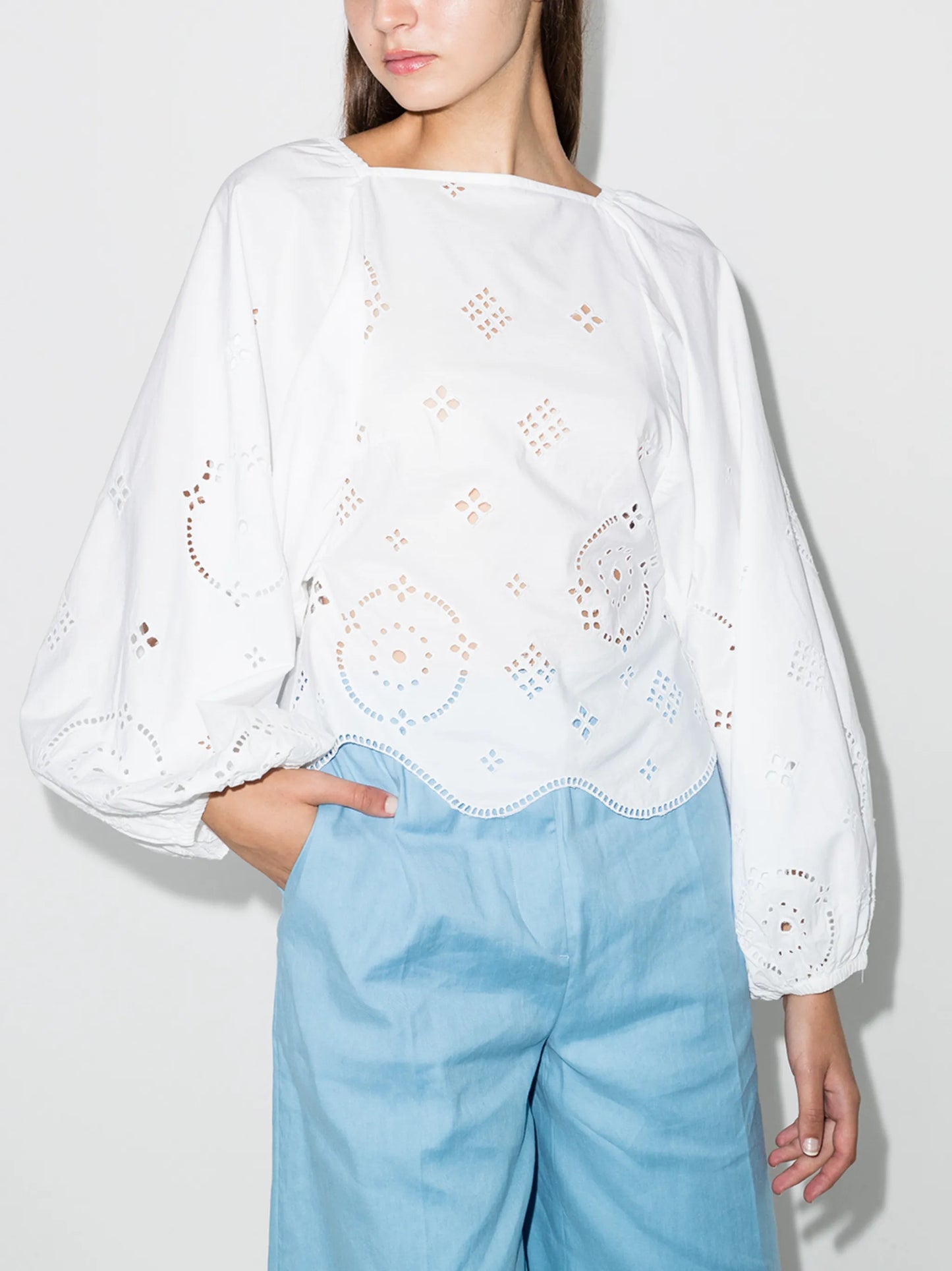broderie anglaise blouse