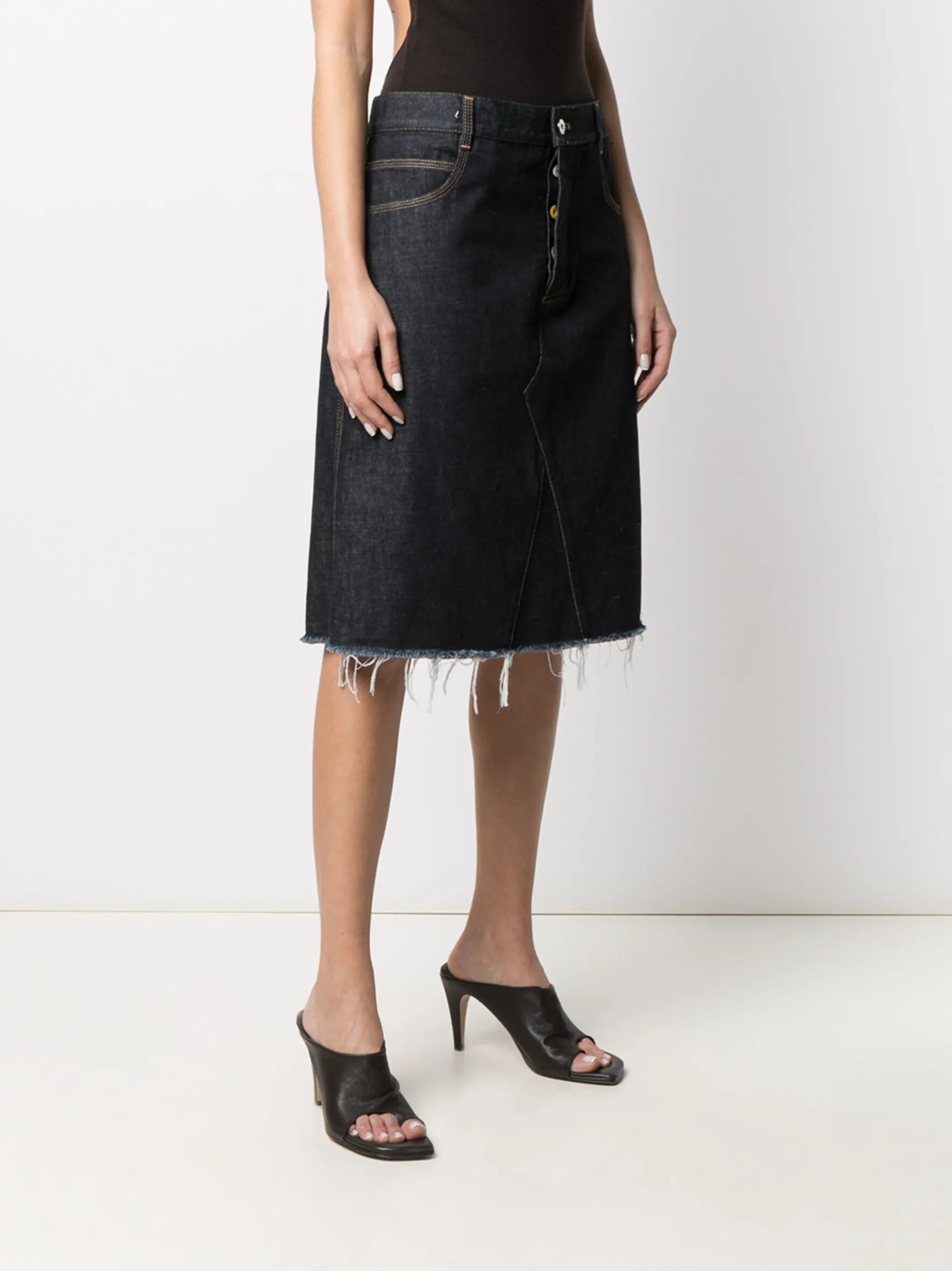 A-line mid-length skirt