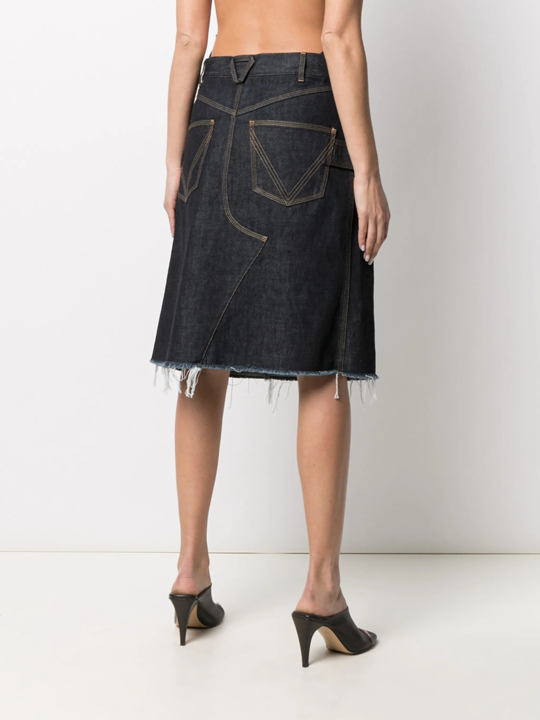 A-line mid-length skirt