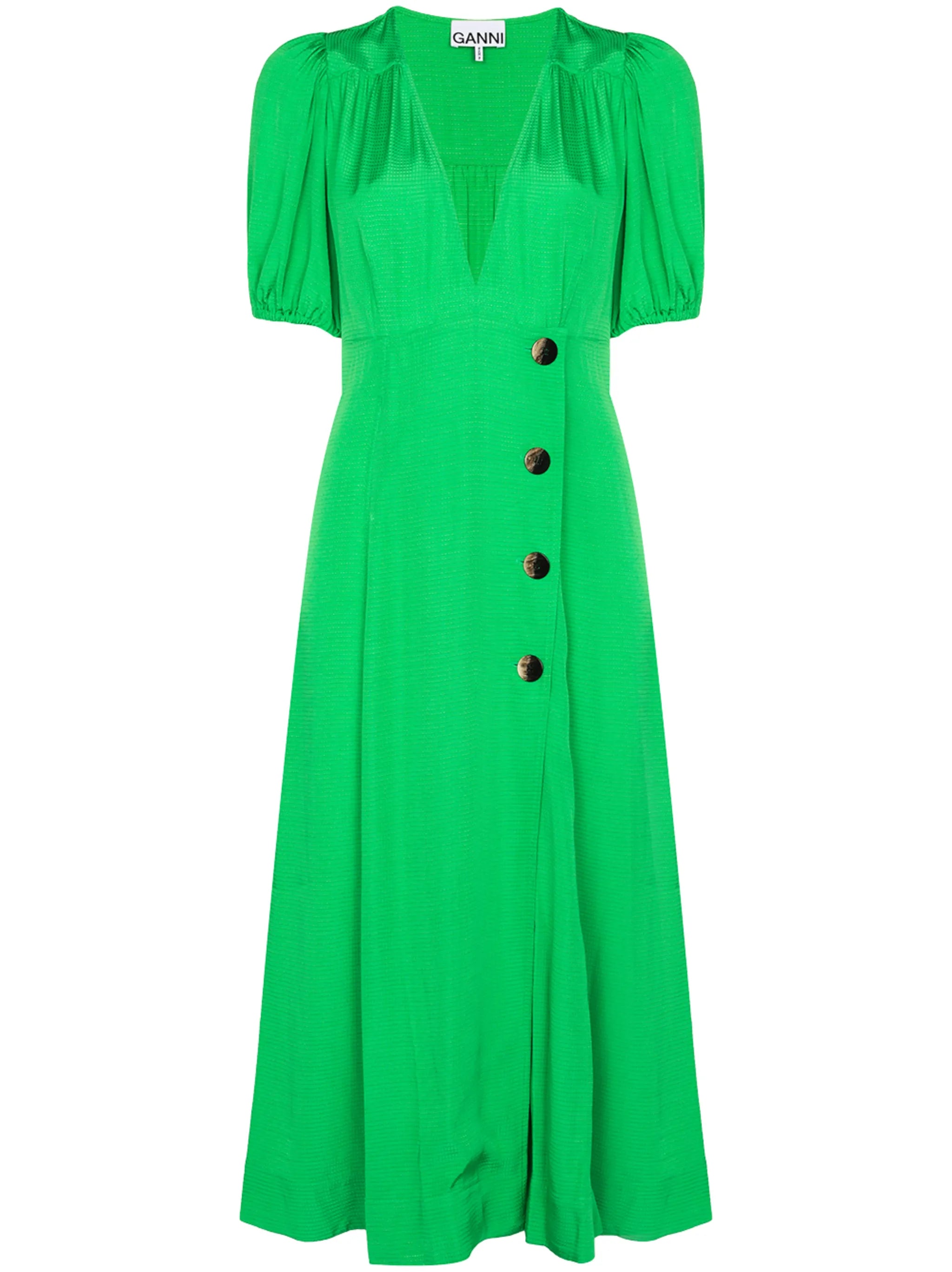 V-neck wrap midi dress