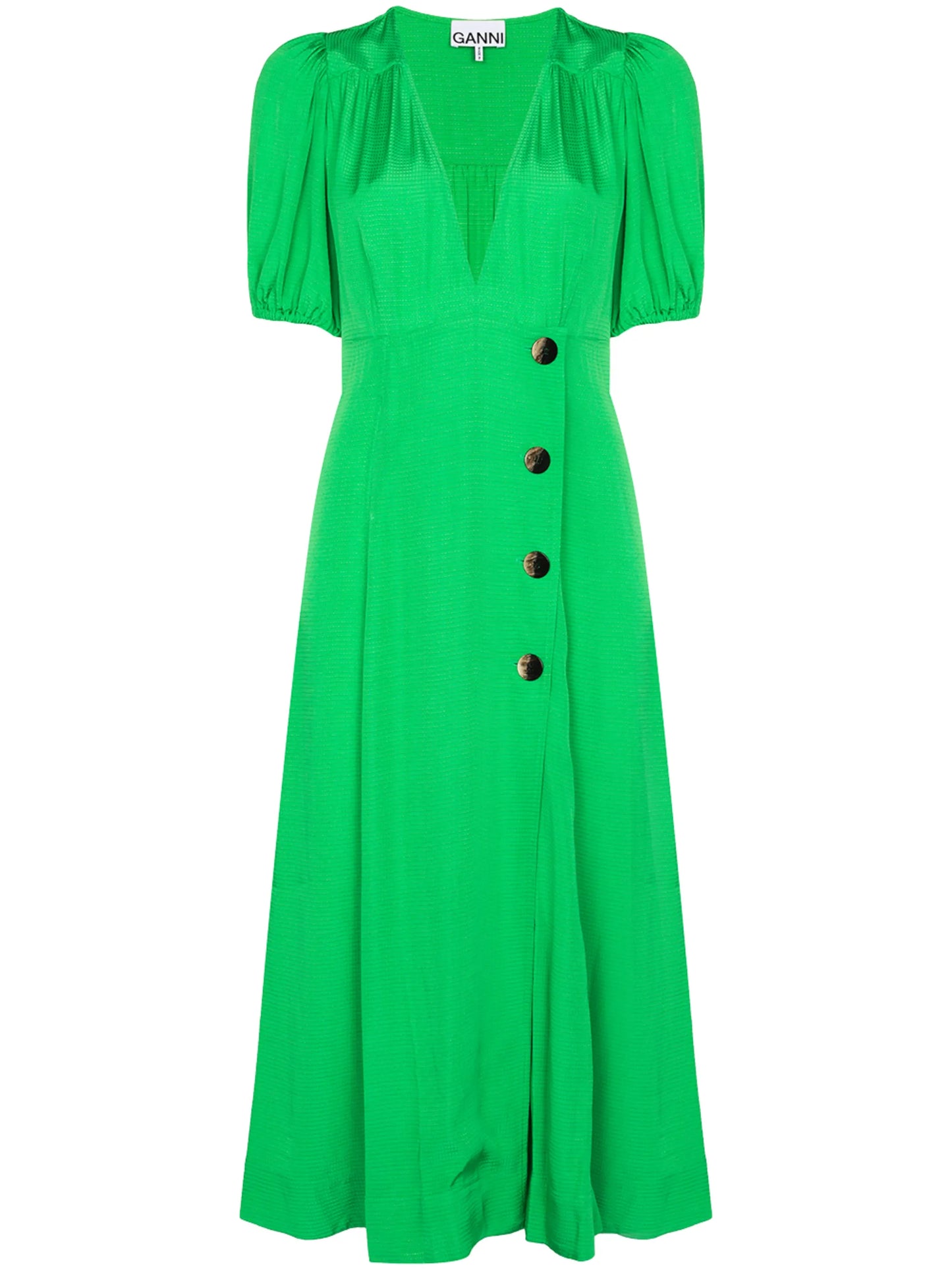 V-neck wrap midi dress
