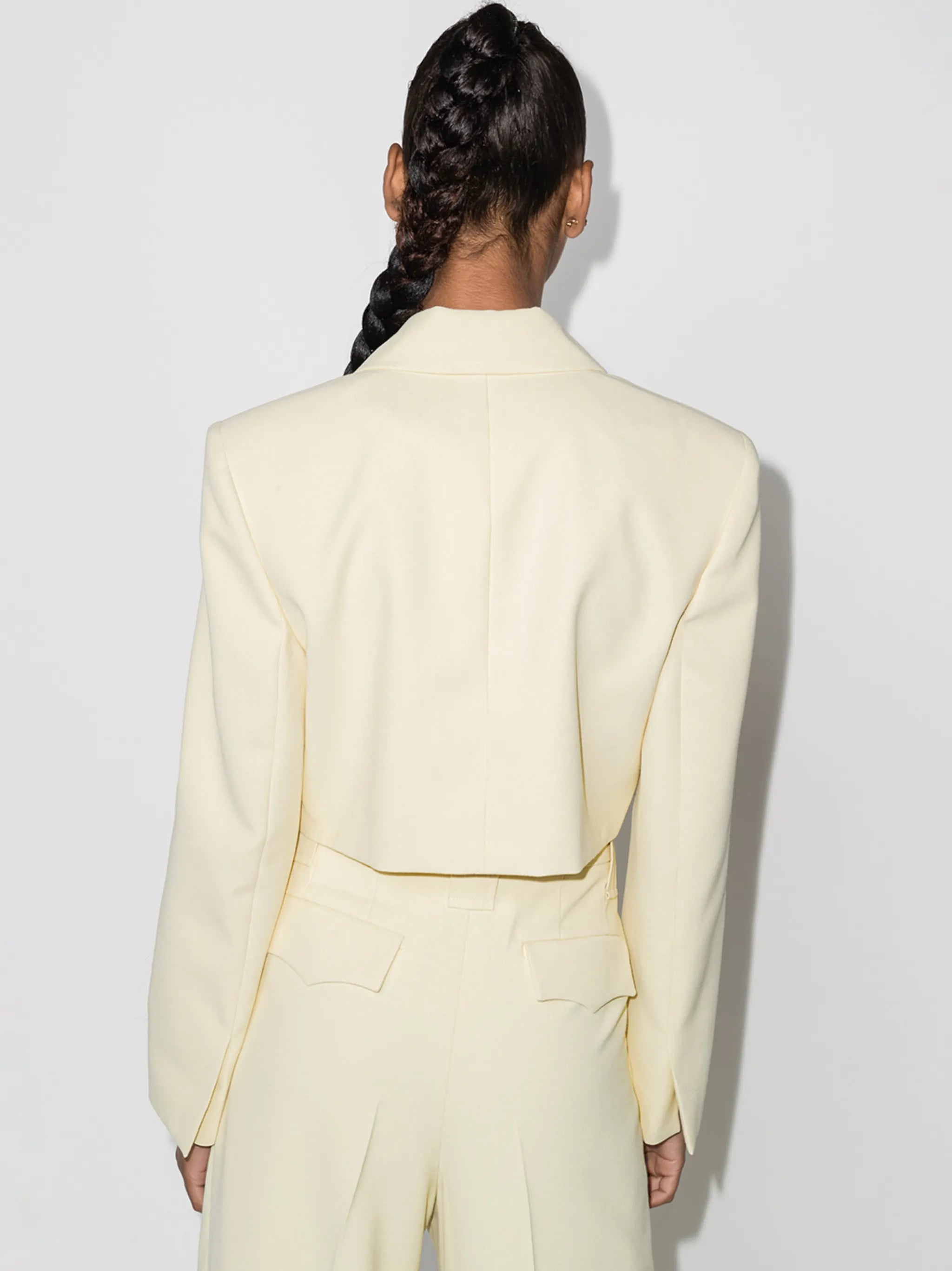 cropped suit blazer