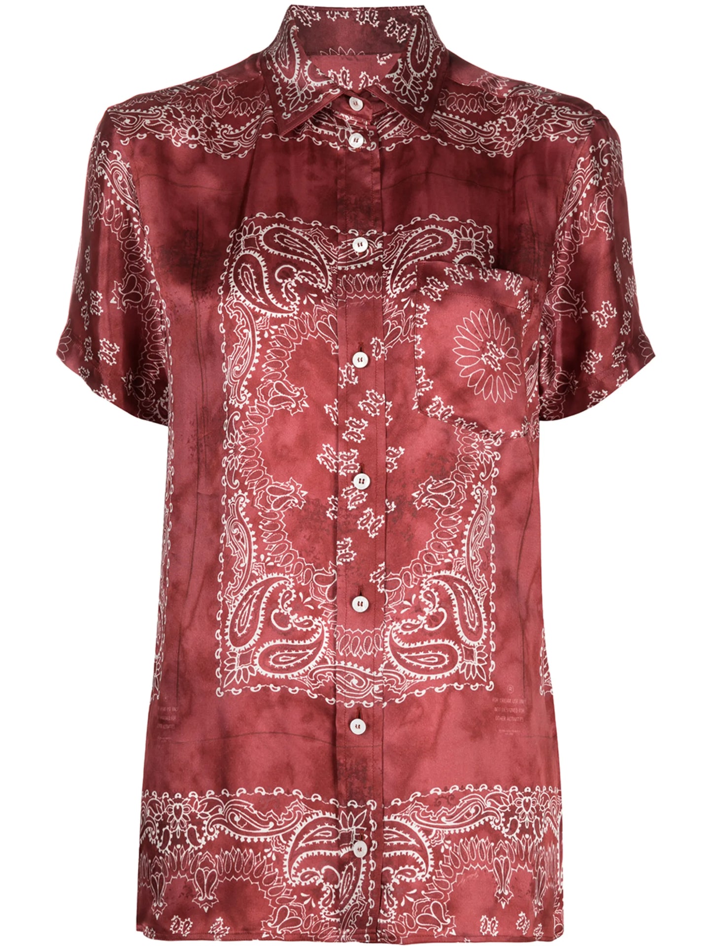 bandana-print short-sleeve shirt