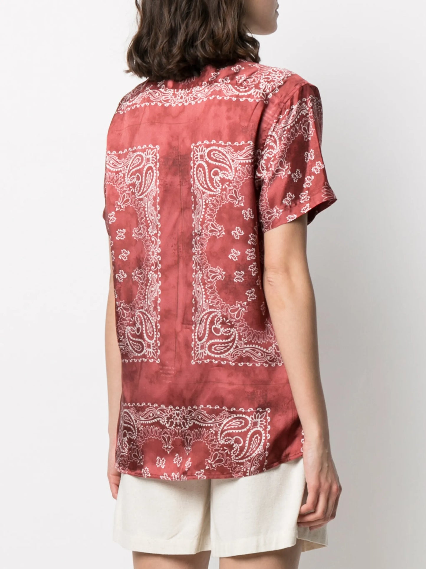 bandana-print short-sleeve shirt