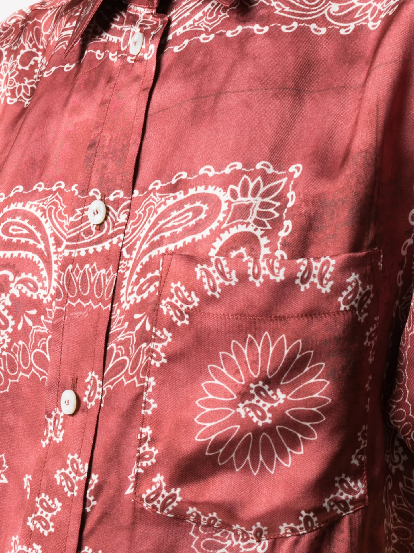 bandana-print short-sleeve shirt