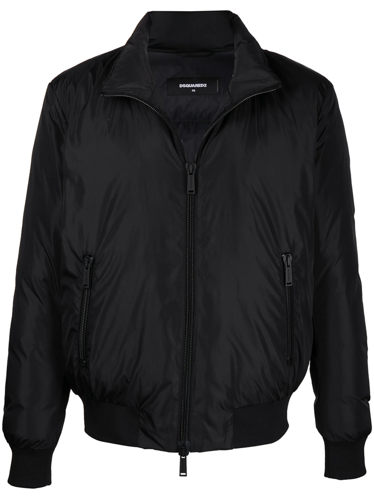 logo-print high-neck padded jacket