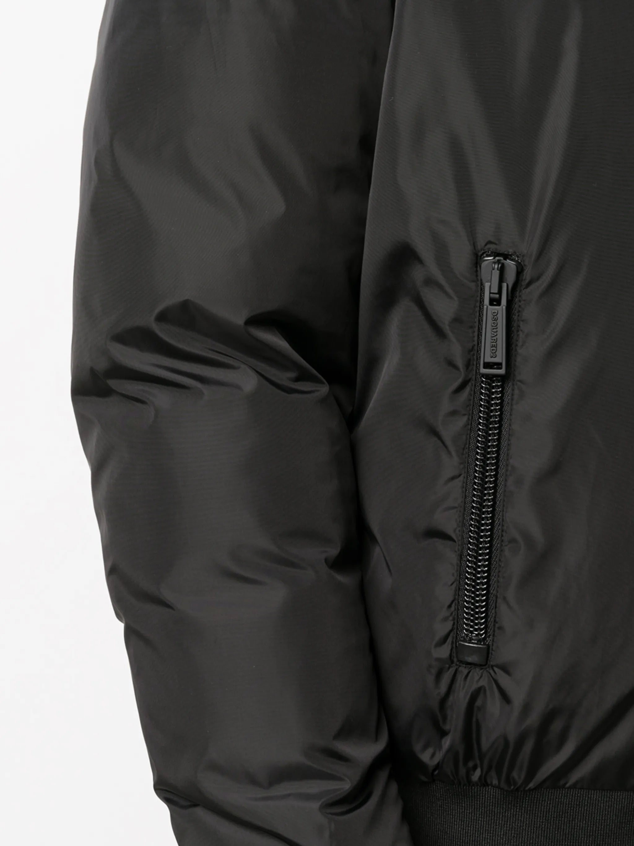 logo-print high-neck padded jacket