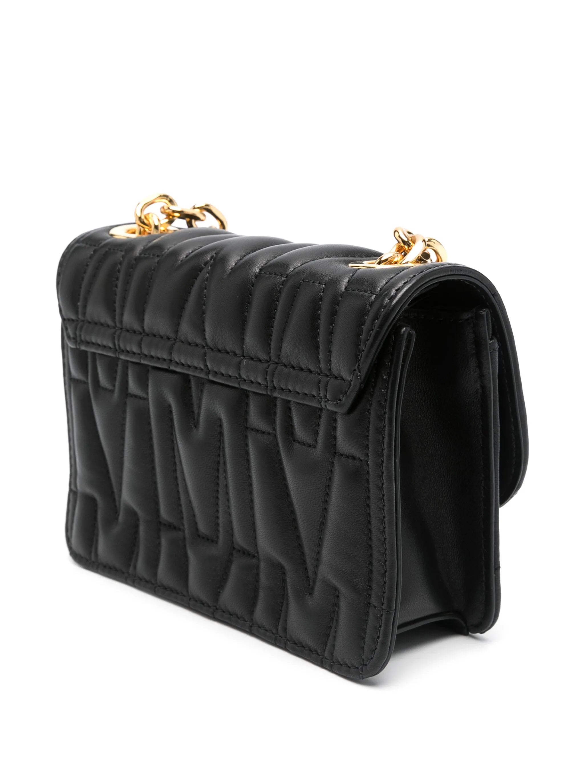 M quilted logo shoulder bag
