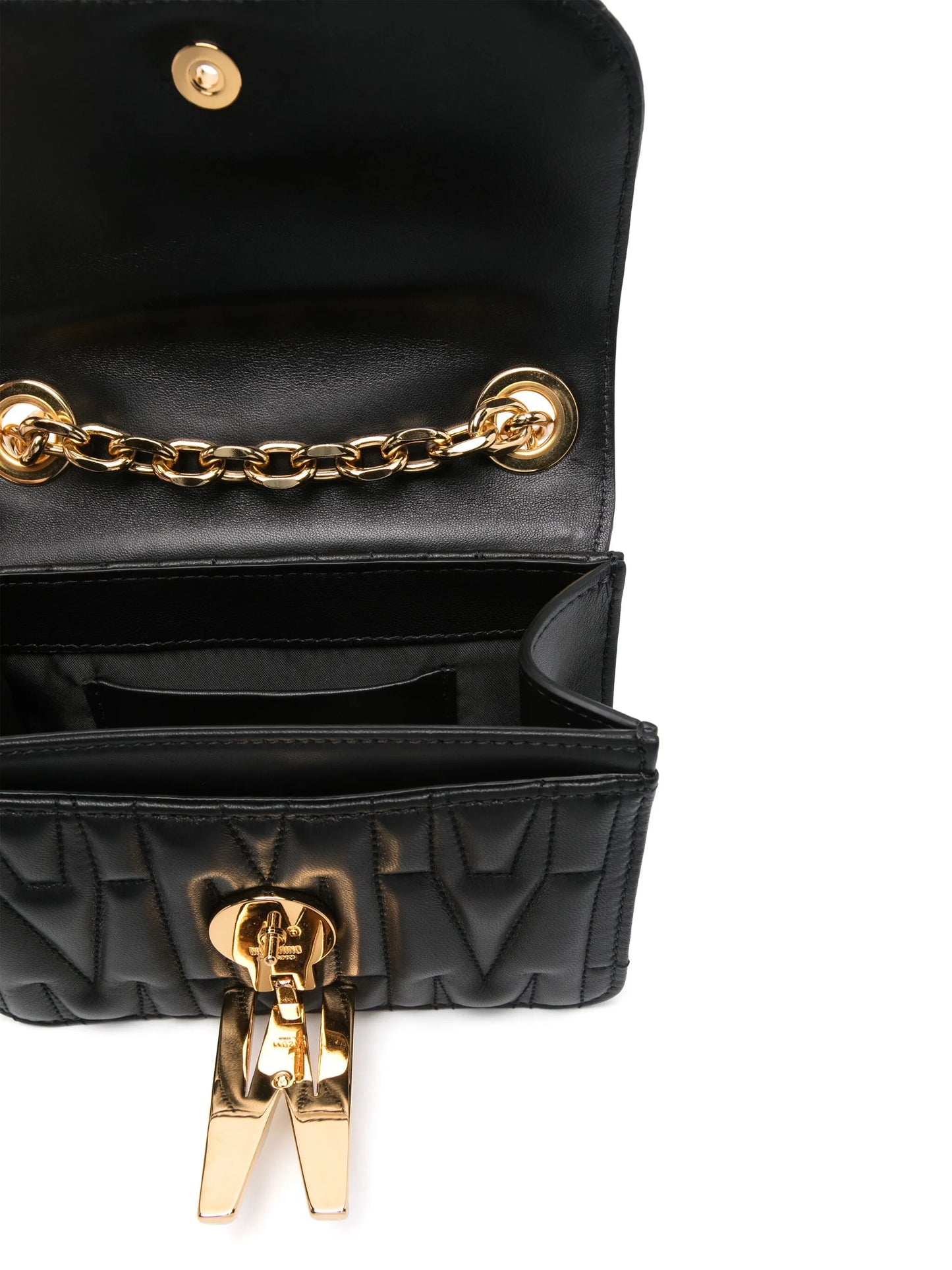 M quilted logo shoulder bag
