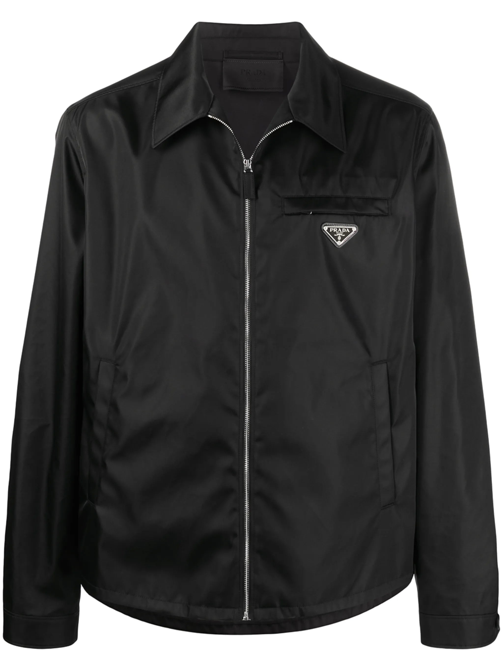 Re-Nylon logo-plaque jacket