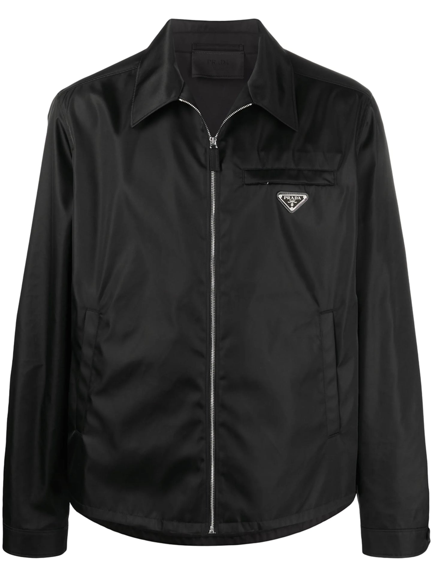 Re-Nylon logo-plaque jacket