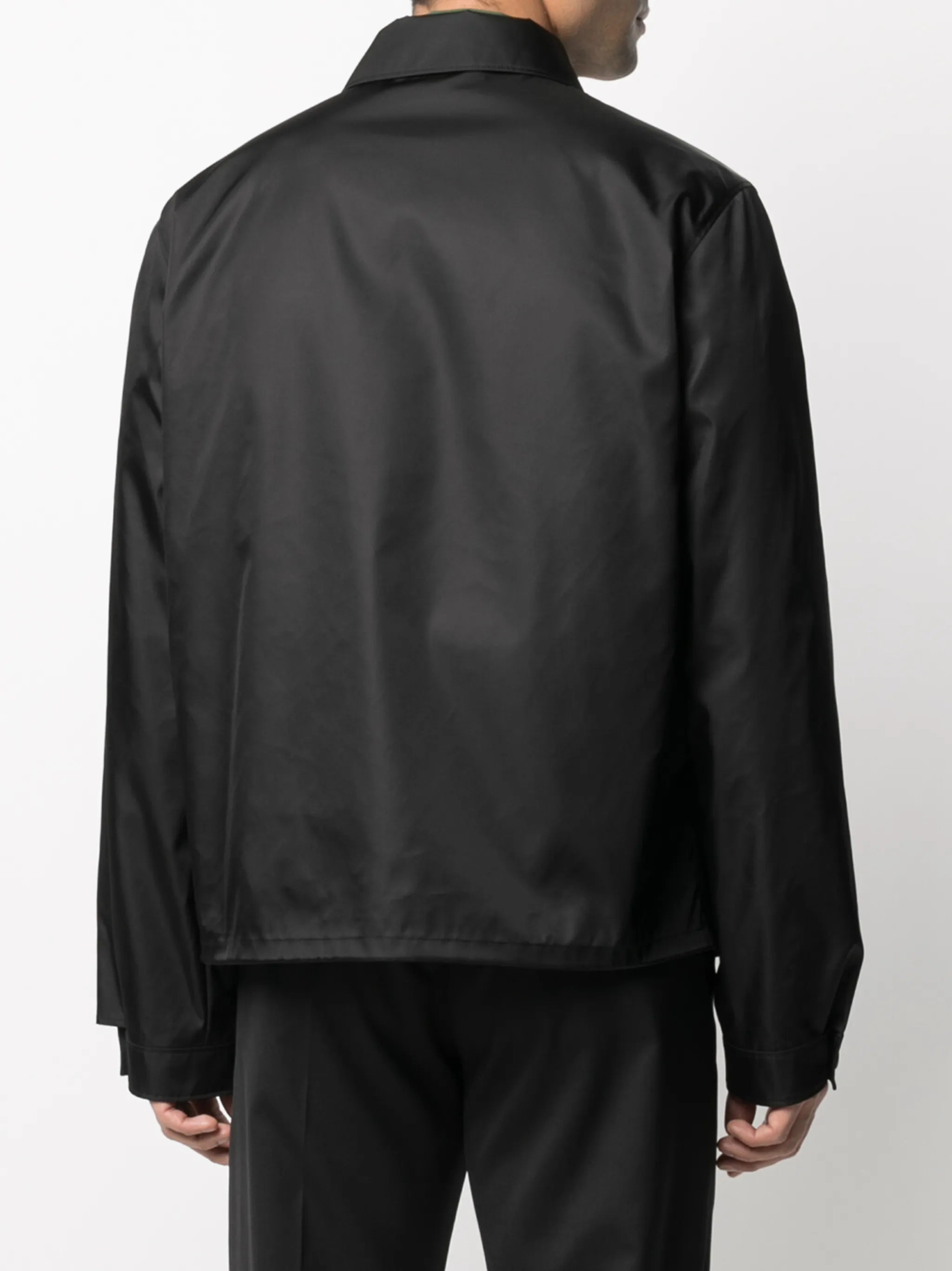 Re-Nylon logo-plaque jacket