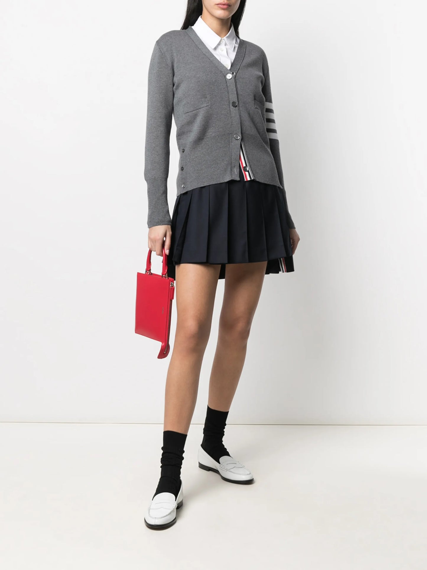 Super 120´s twill pleated mini skirt