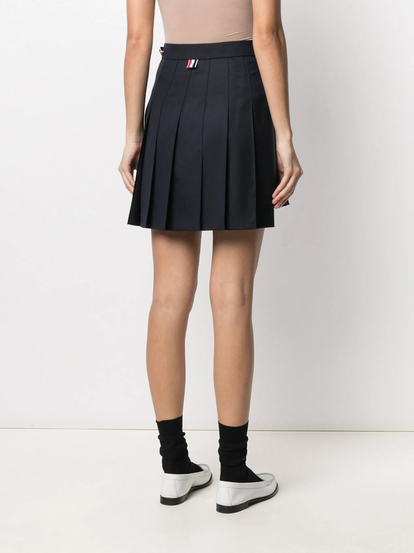 Super 120´s twill pleated mini skirt