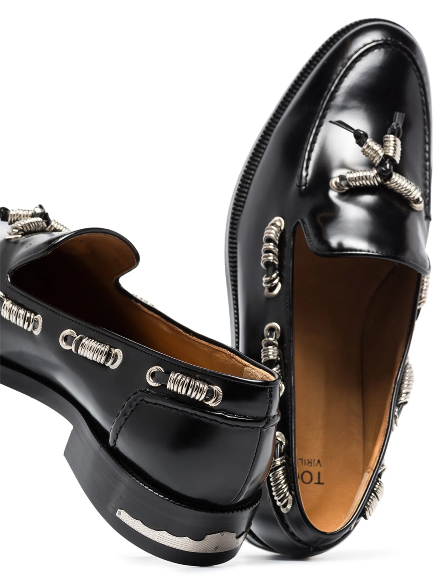 Polido ring-embellished loafers